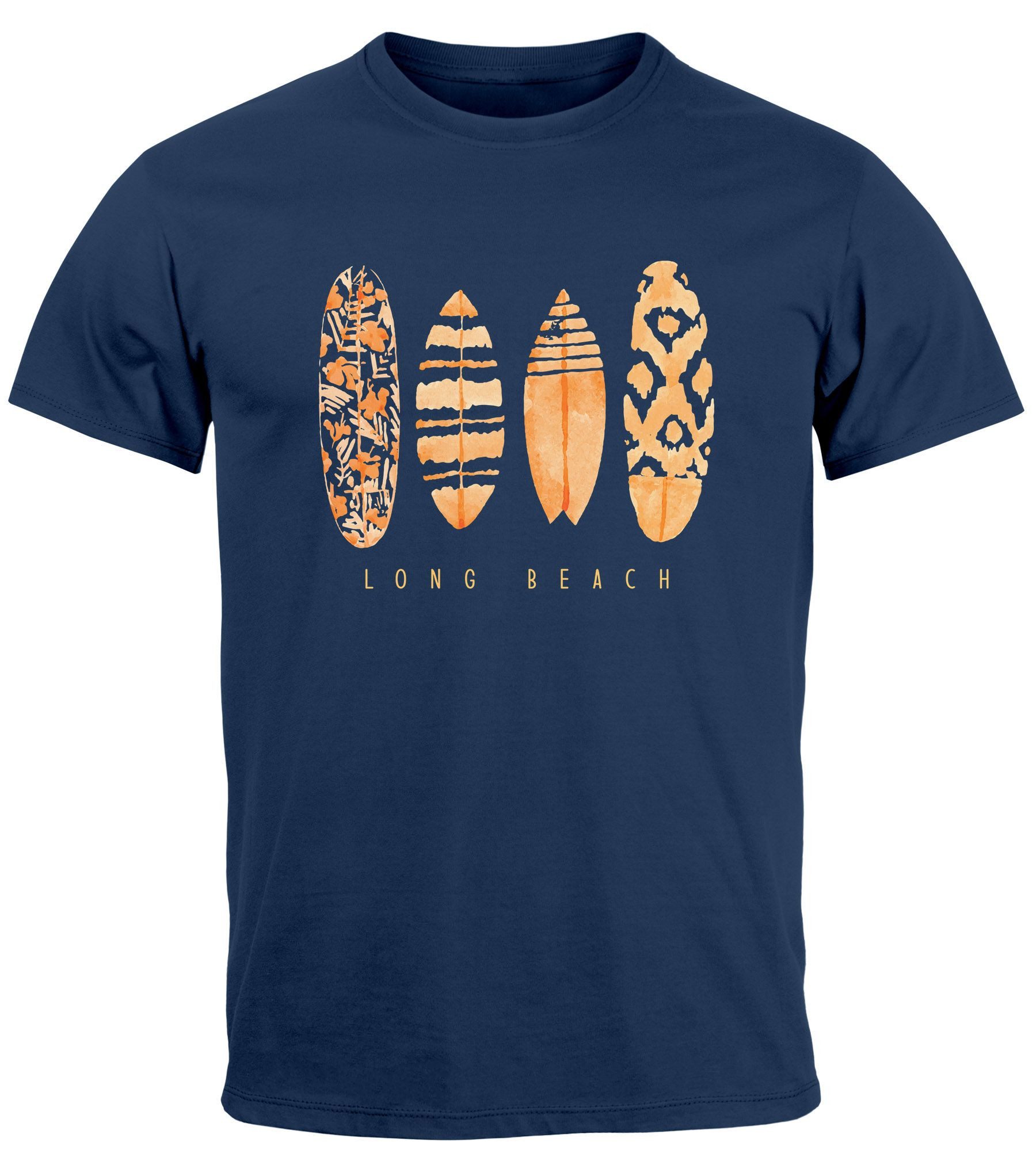 Neverless Print-Shirt Herren T-Shirt Surfing Fashion günstig online kaufen
