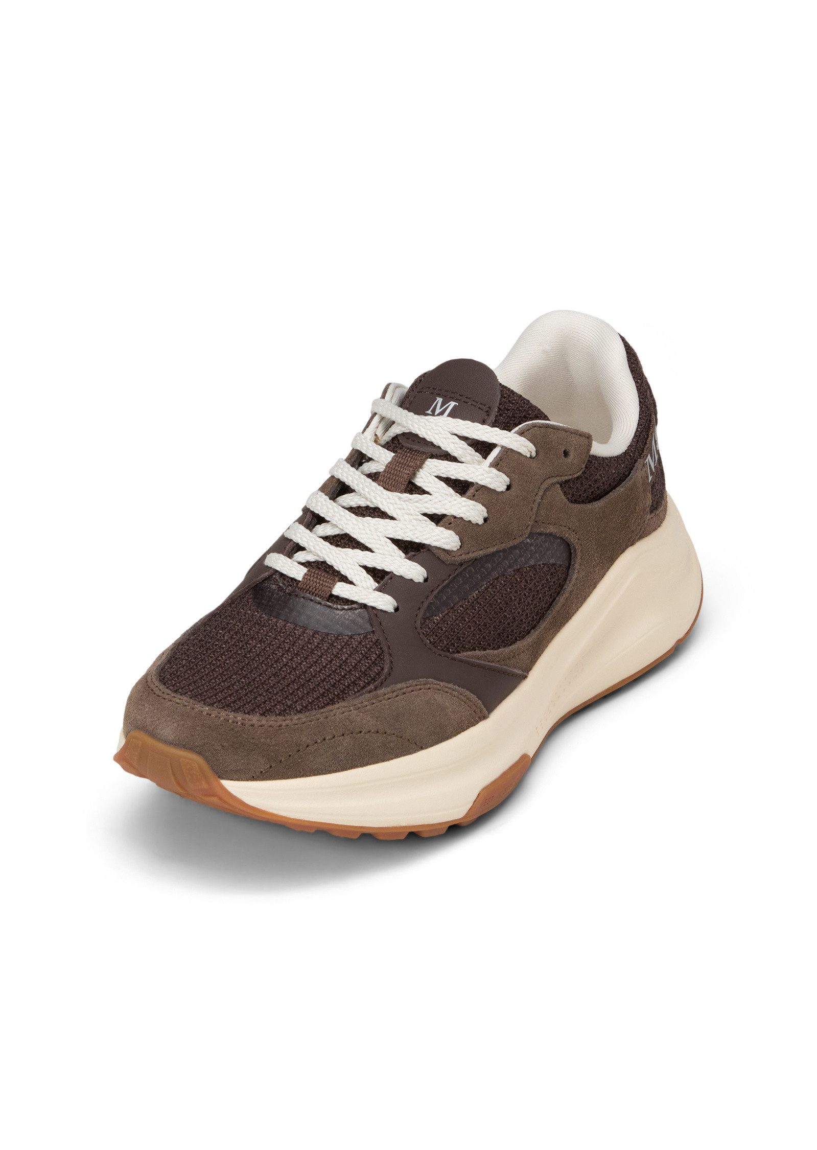 aus Rindleder mit Mesh-Einsatz Sneaker
