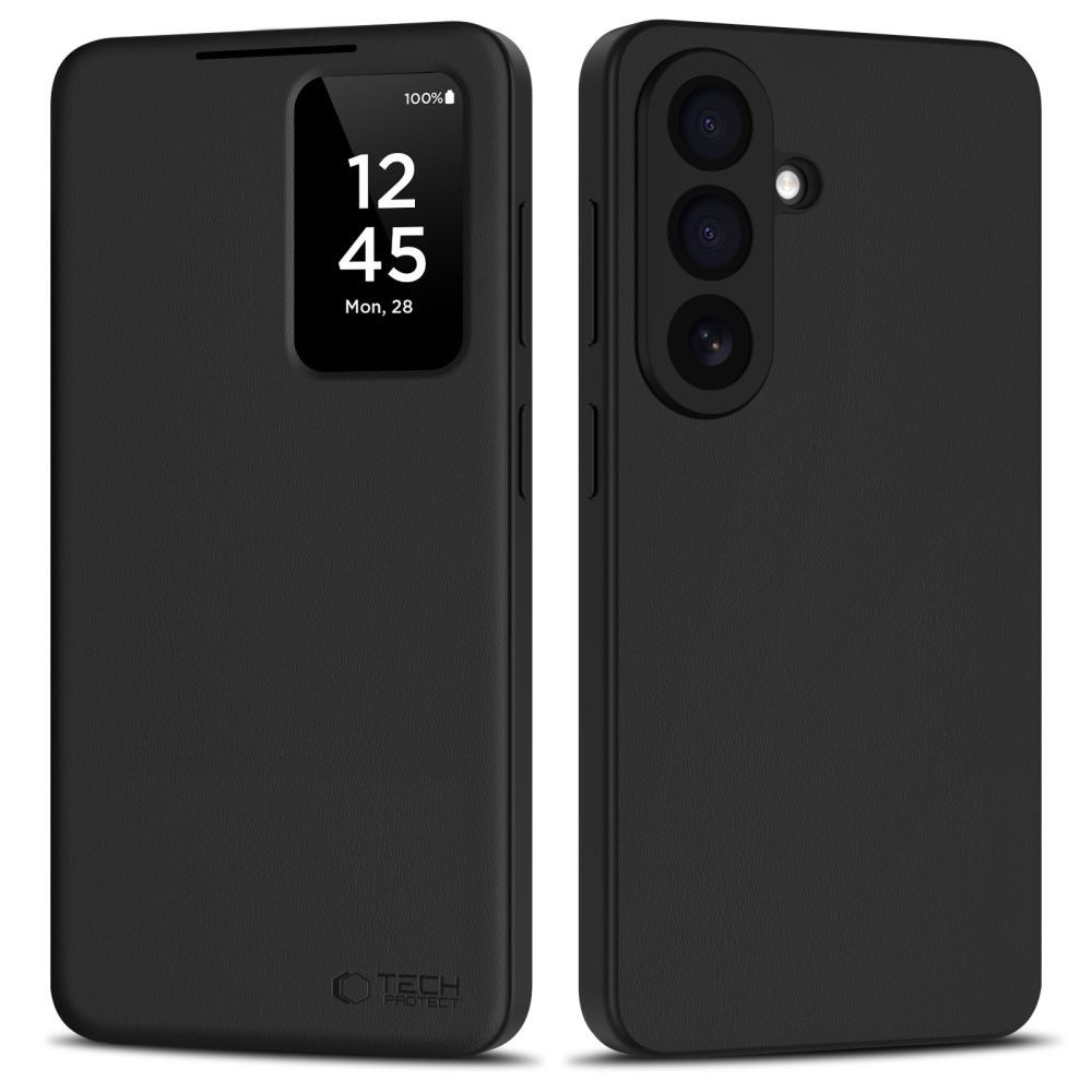 TECH PROTECT Handyhülle Brieftaschenhülle für Samsung Galaxy A37 5G - schwarz 6,7