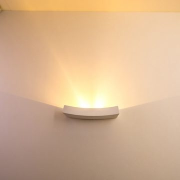 hofstein Wandleuchte »Arceto« Wandlampe aus Keramik in Weiß, ohne Leuchtmittel, mit schönem Lichtkegel, R7S, mit handelsüblichen Farben bemalbar