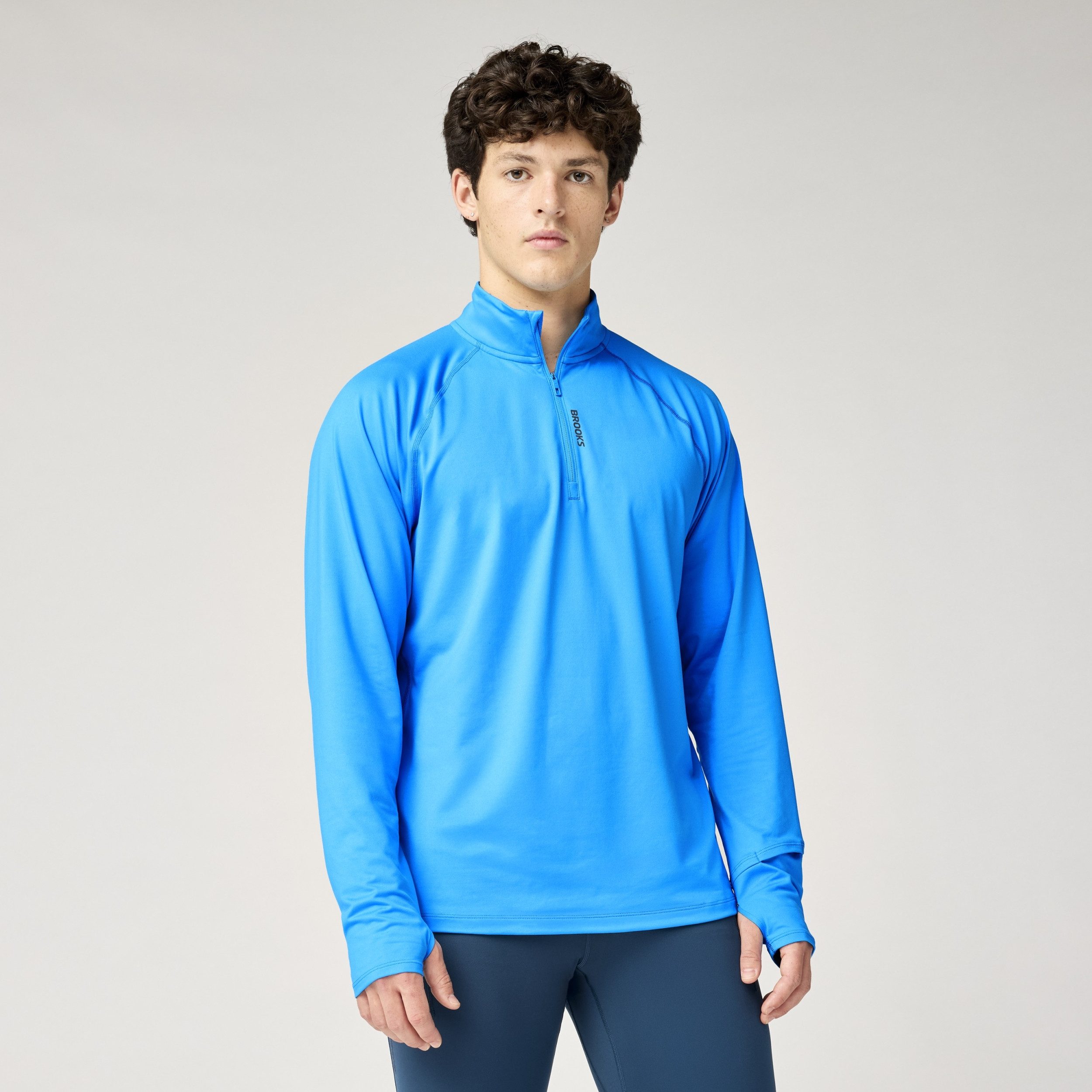 Brooks Laufshirt Dash 1/4 Zip 3.0 Cyber Blue