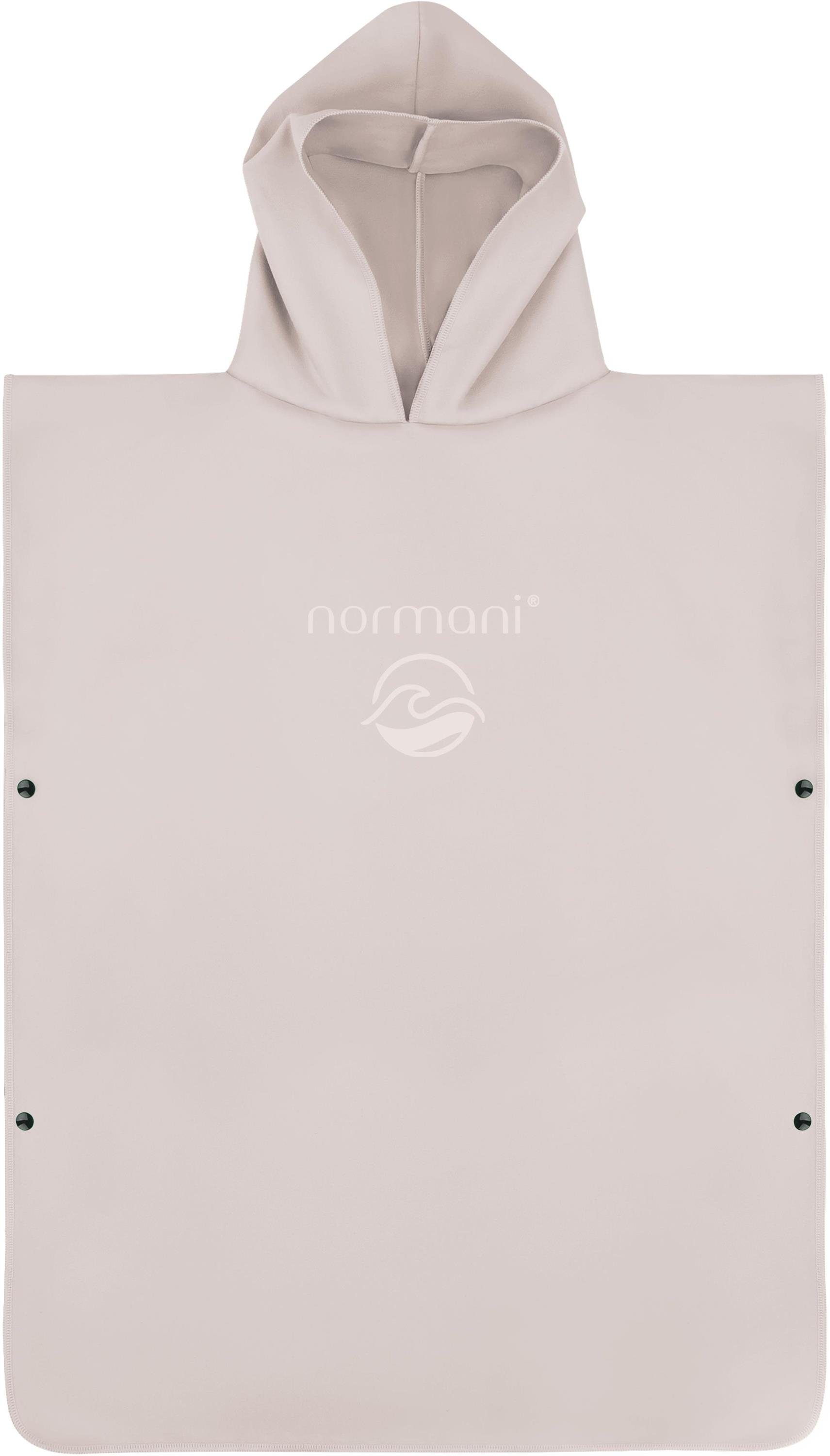 normani Badeponcho Kinder Mikrofaser Badeponcho 10-13 Jahre Camuy, Polyester, Kapuze, Schlupf, Bade Handtuch mit Ärmeln aus recyceltem Material