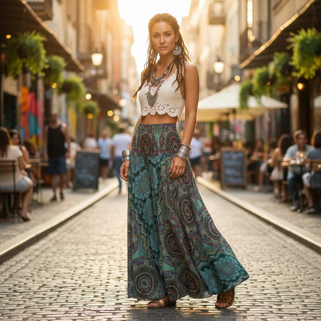 Guru-Shop Relaxhose Palazzohose, weite Boho Sommerhose, Hosenrock,.. altern günstig online kaufen