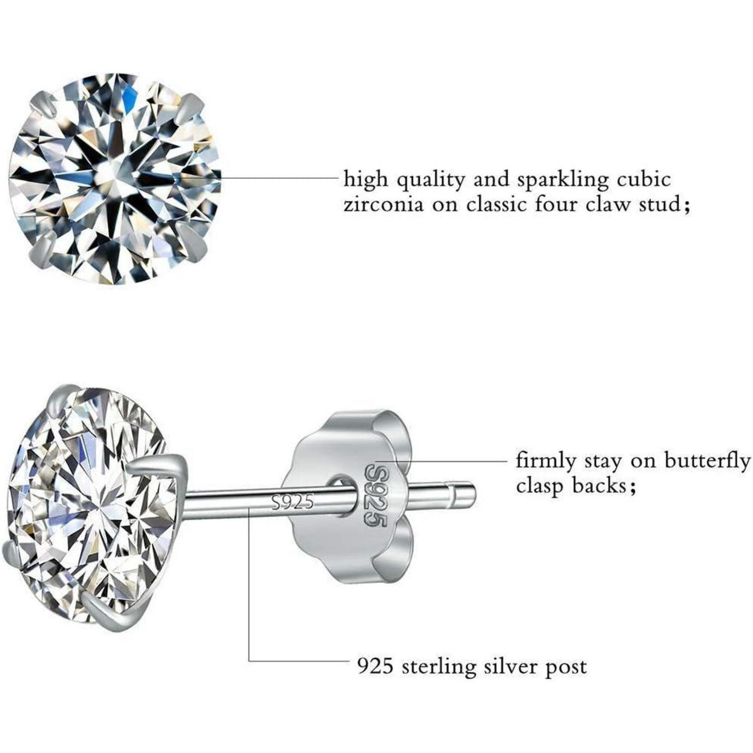 LuxusKollektion Schmuckset Ohrstecker Silber 925 Sterling Set silber ohrste günstig online kaufen