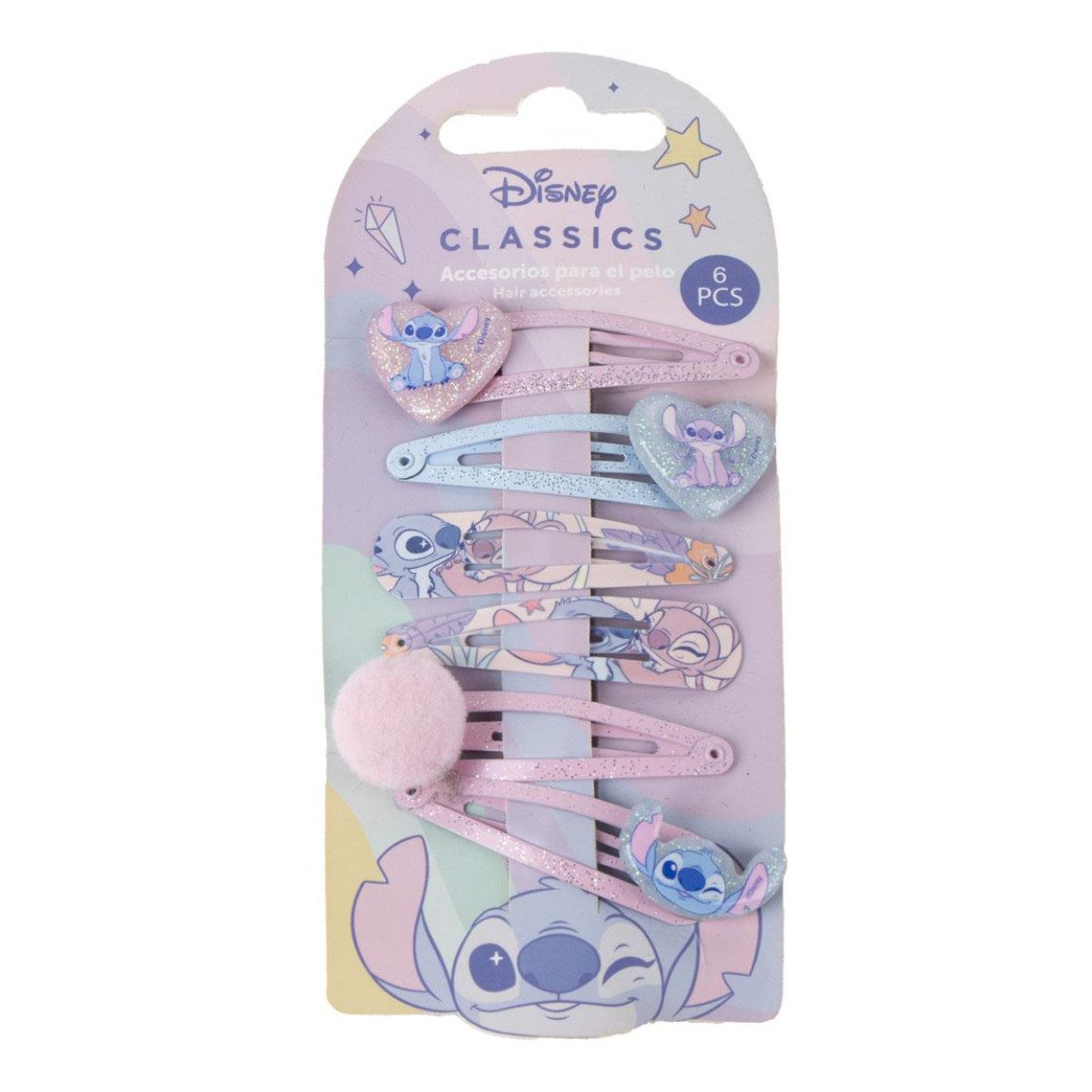 Cerda Haarspange Disney Princess Haaraccessoires 6 Stück für Alltag & Party