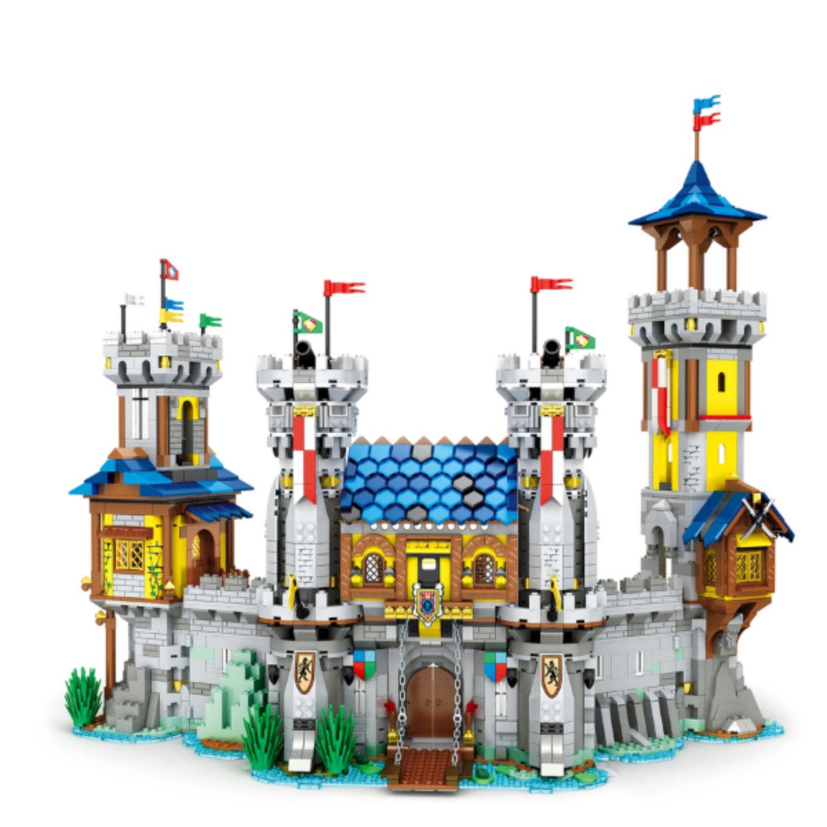 Reobrix 66006 Spielbausteine, (Konstruktionsspielzeug, 2722 St., Bauset), Beleuchteter Kamin mit Quick Release Dach