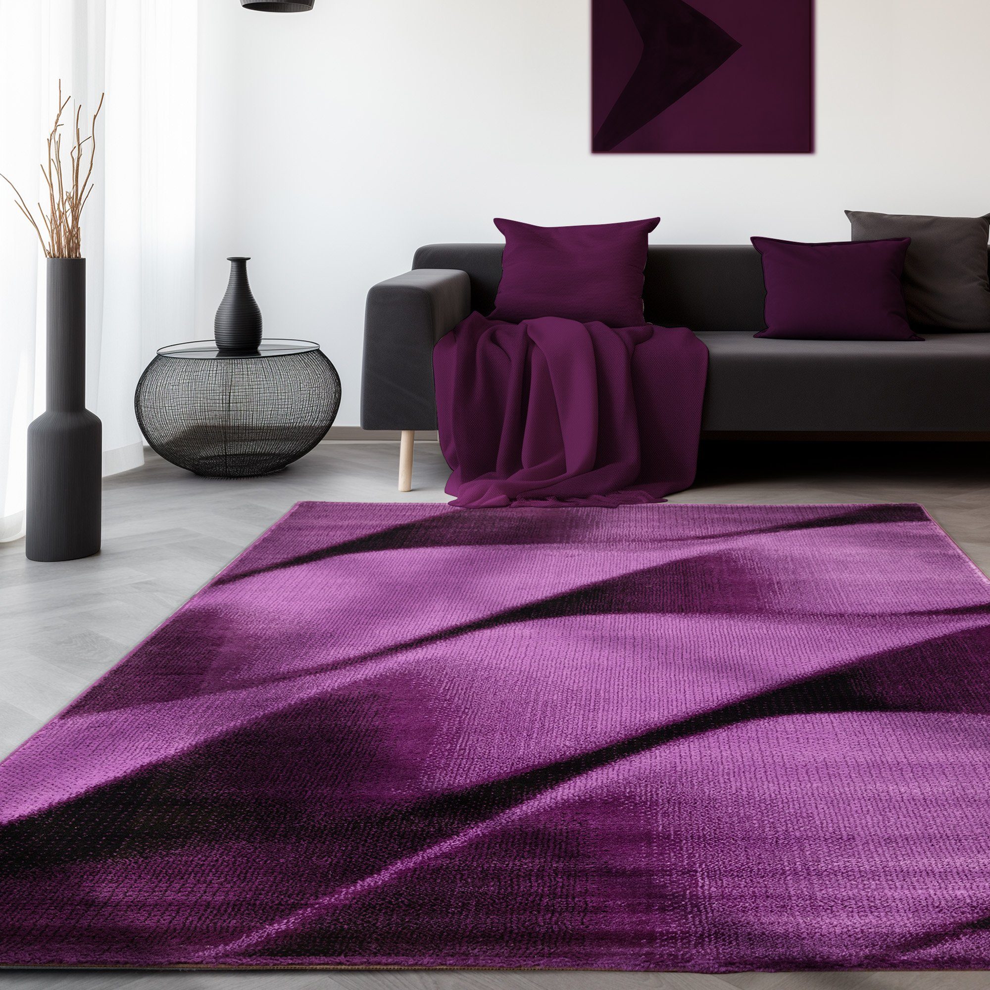 SIMPEX24 Designteppich Abstrakt Wellen Design, Rechteckig, günstig online kaufen