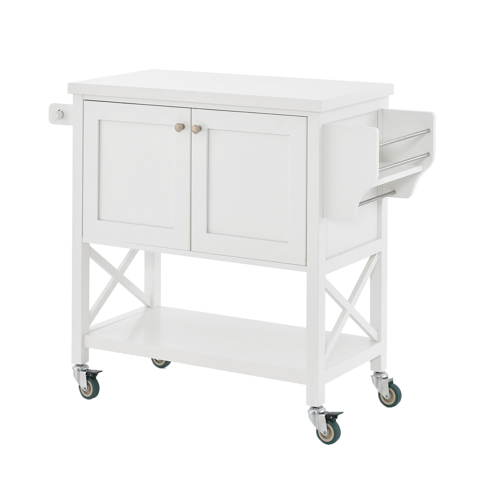 COSTWAY Küchenwagen, mit Handtuchhalter & Gewürzregal, 100x38x87cm rollbar günstig online kaufen