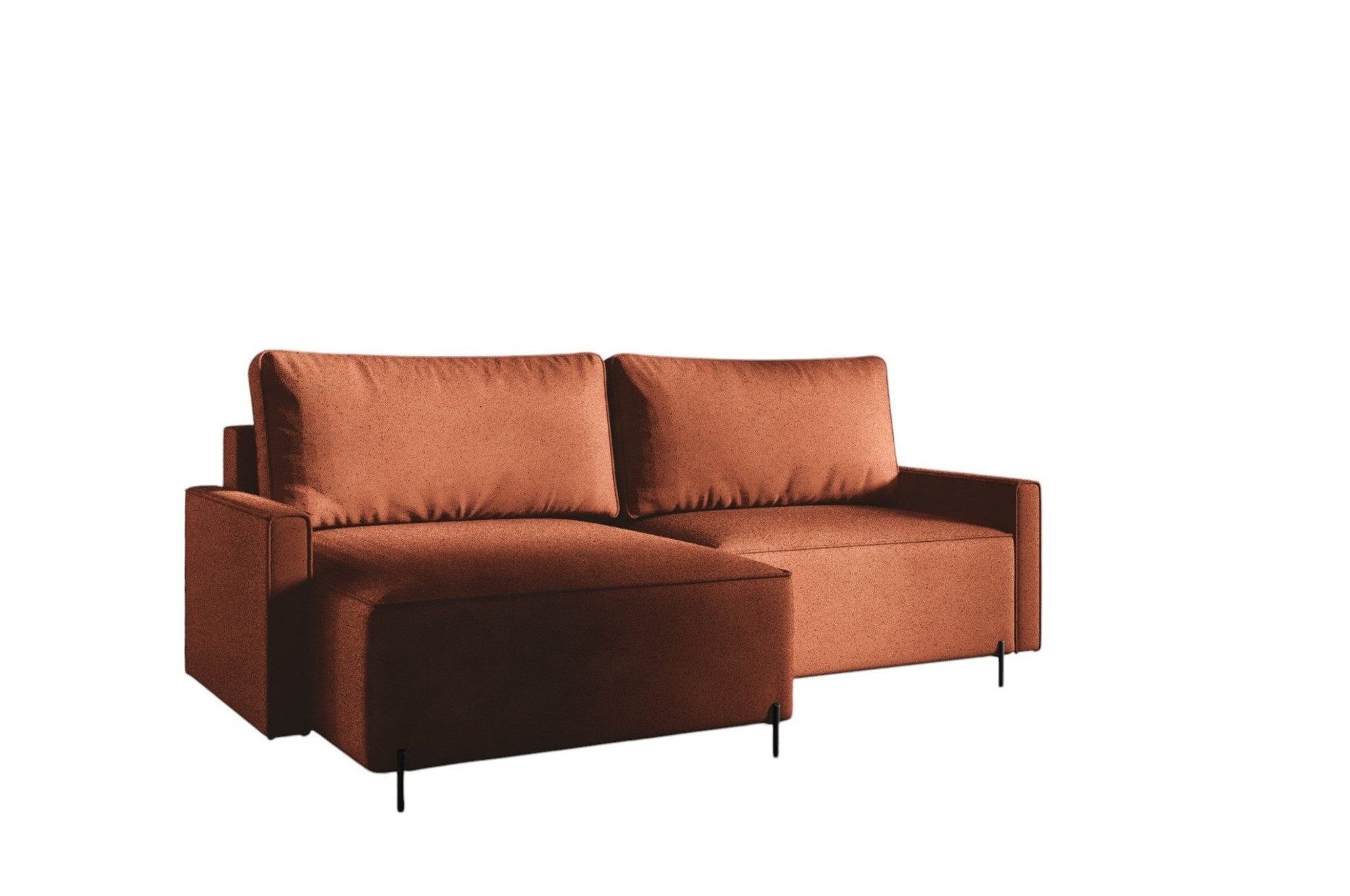 Fun Möbel Ecksofa Schlafsofa Sofa BRAGA in Stoff Now or Never, mit Bettkasten, Rundumbezug