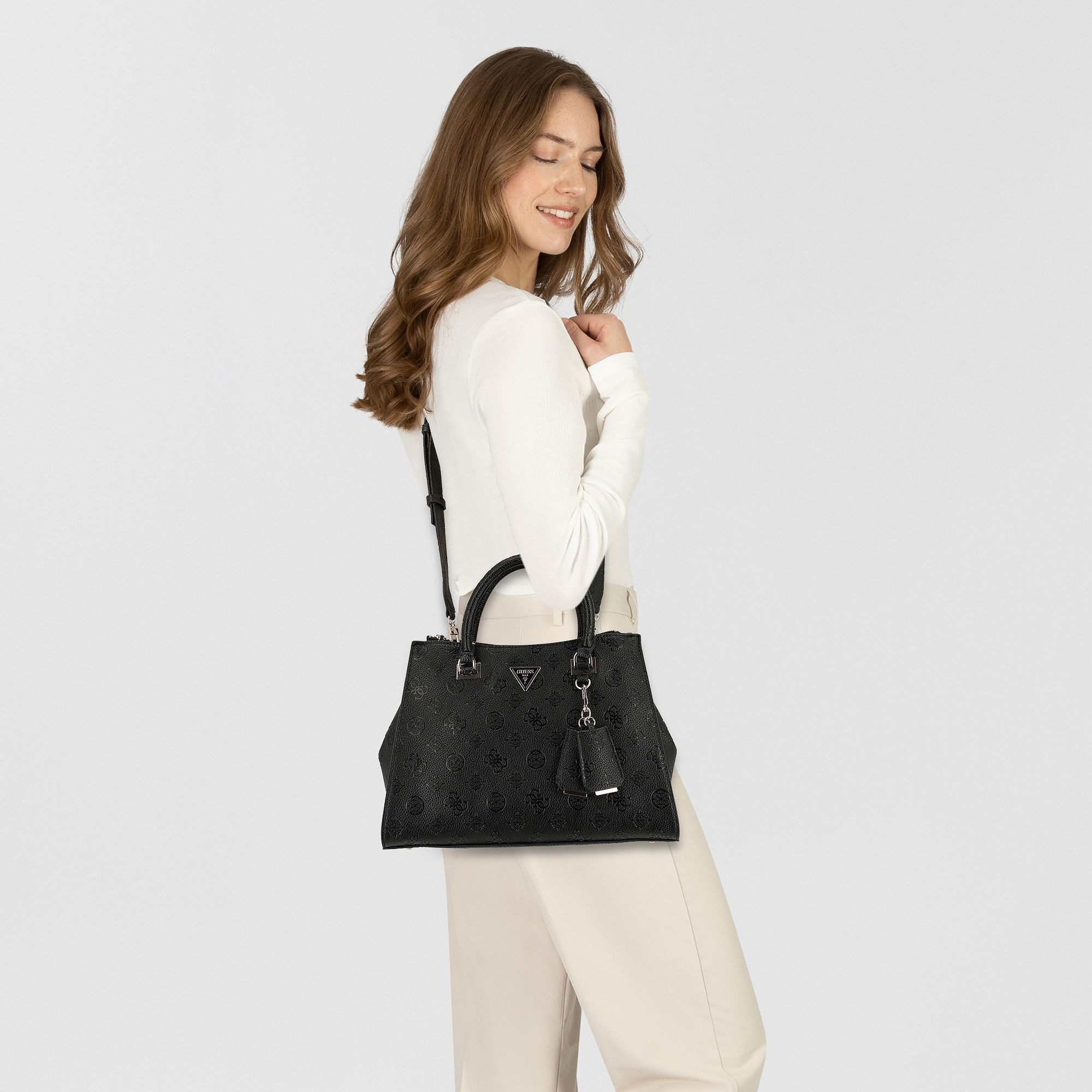 Guess Henkeltasche Cresidia, Polyurethan günstig online kaufen