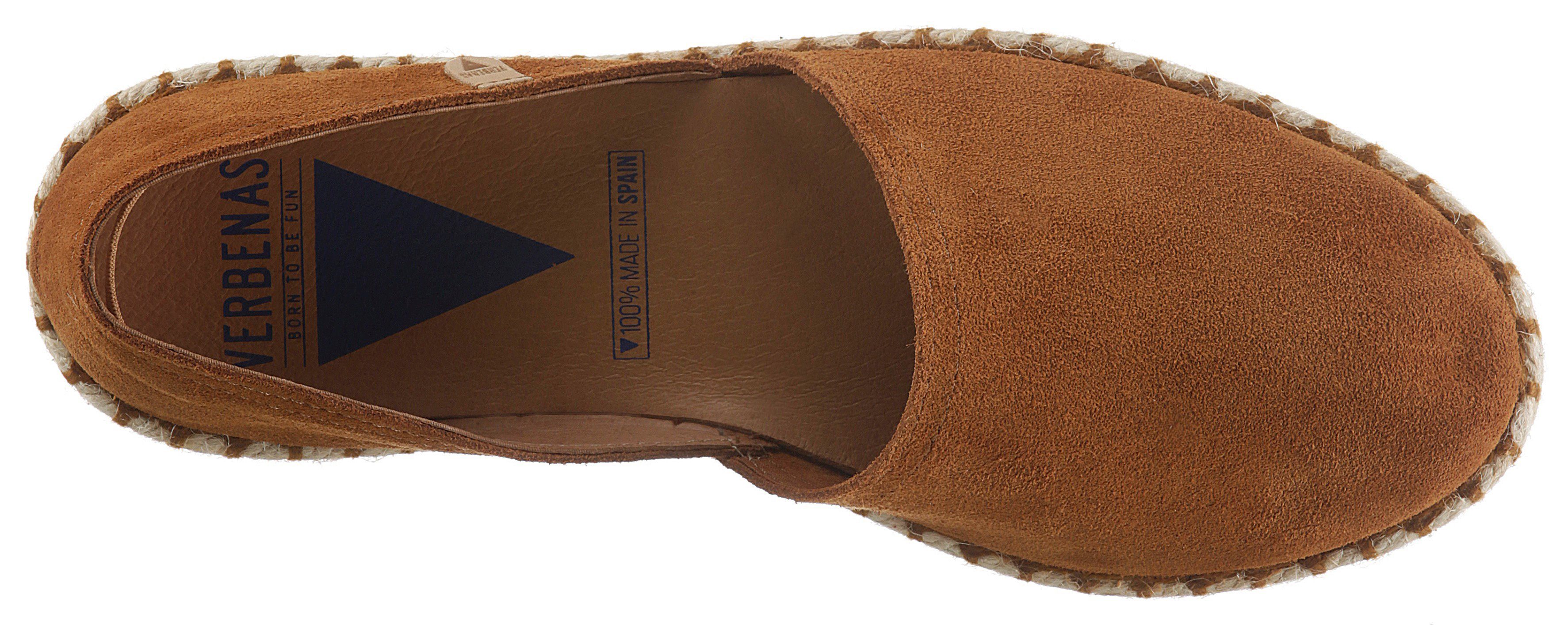 VERBENAS Espadrille mit Jute-Rahmen cognac typischem