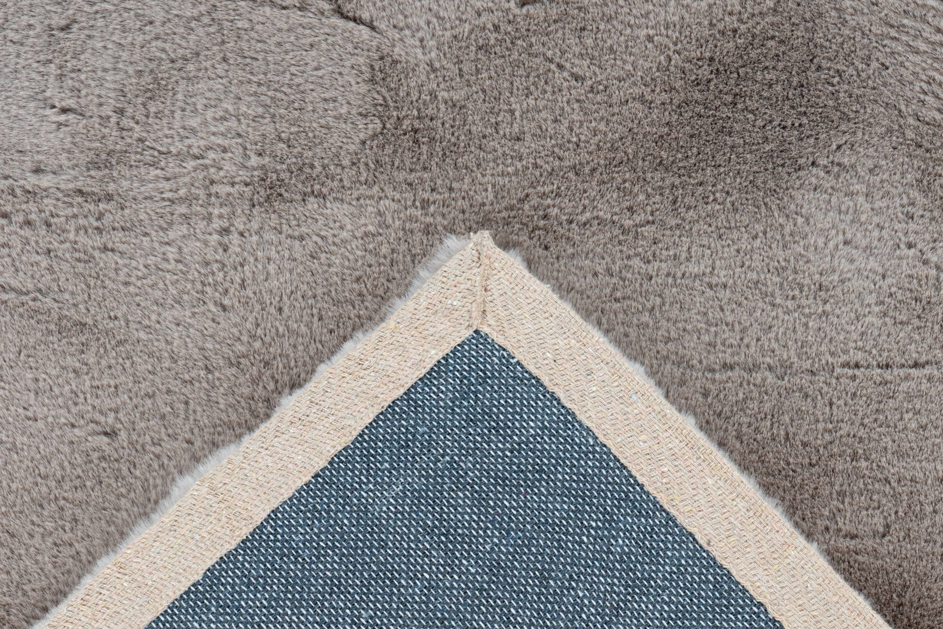 Hochflor-Teppich HEAVEN, GMD Living, flauschiger (graubraun) in Höhe: 150 80 x Rechteckig, cm Hochflor-Teppich 39 taupe mm, Felloptik