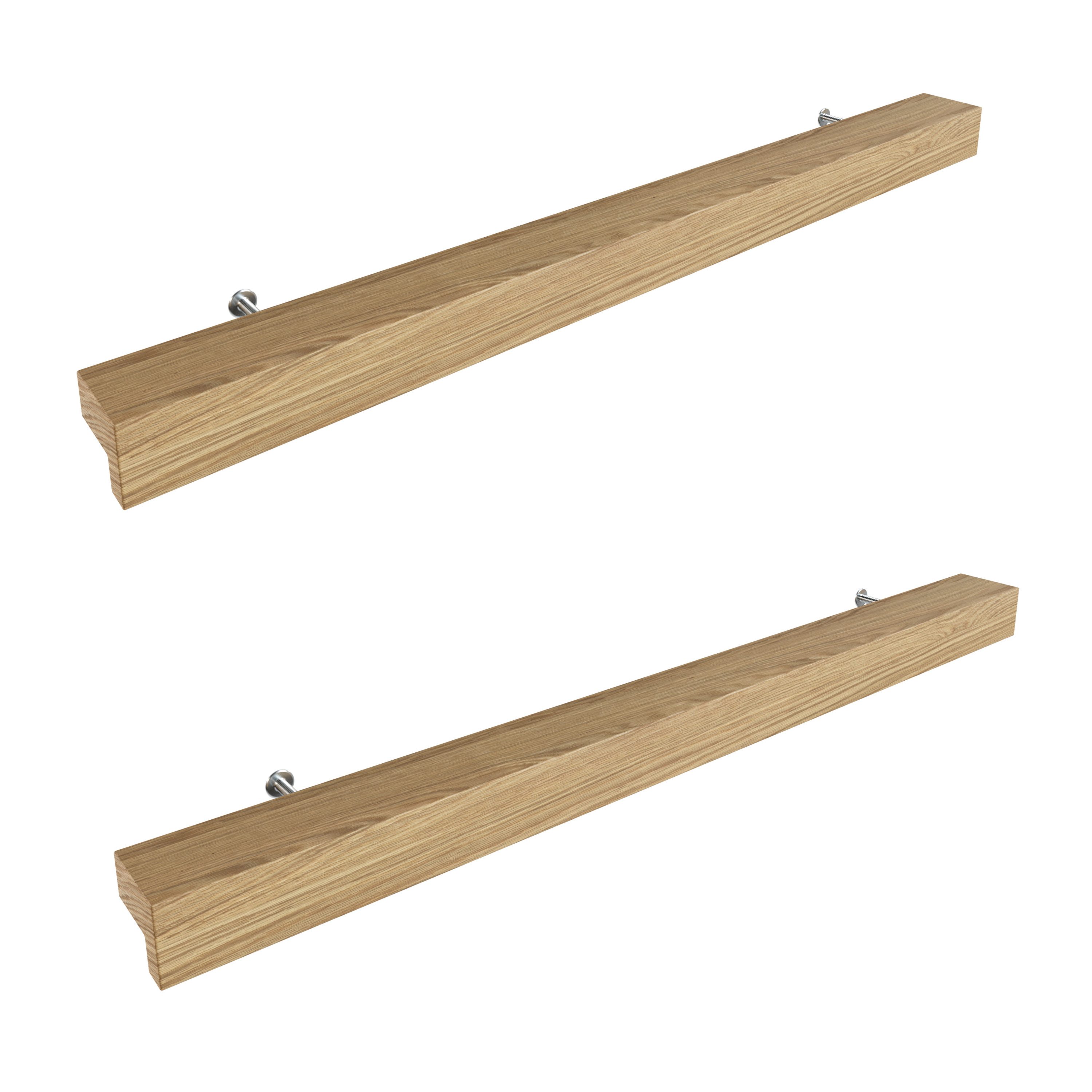 sossai® Möbelgriff Eichenholzgriff, GAH01 (2-St), Lochabstand 224mm