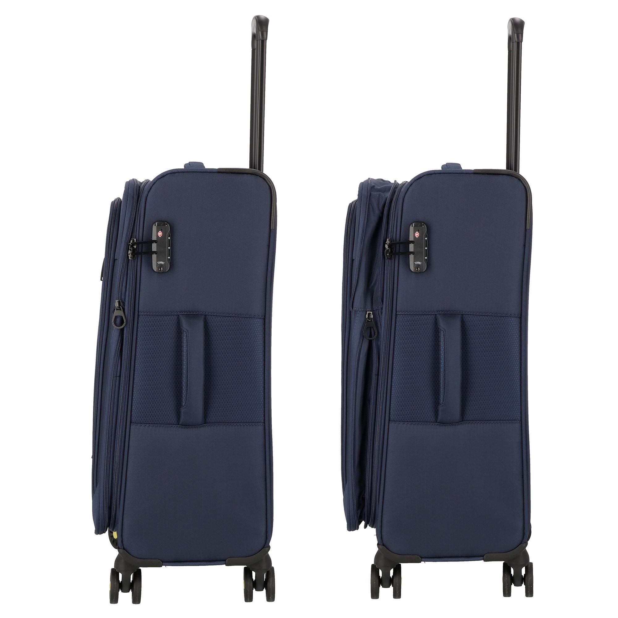 D&N Trolleyset Travel Line, 4 Rollen, (3-teilig, 3 tlg), Nylon