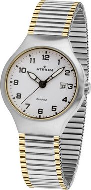 Atrium Quarzuhr A27-64, Armbanduhr, Damenuhr, Datum, Flexband, Zugband