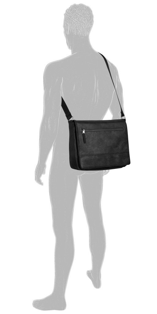 camel active Messenger Bag Traces, aus Lederimitat, funktional mit vielen Fächern & hochwertigem Gurtband