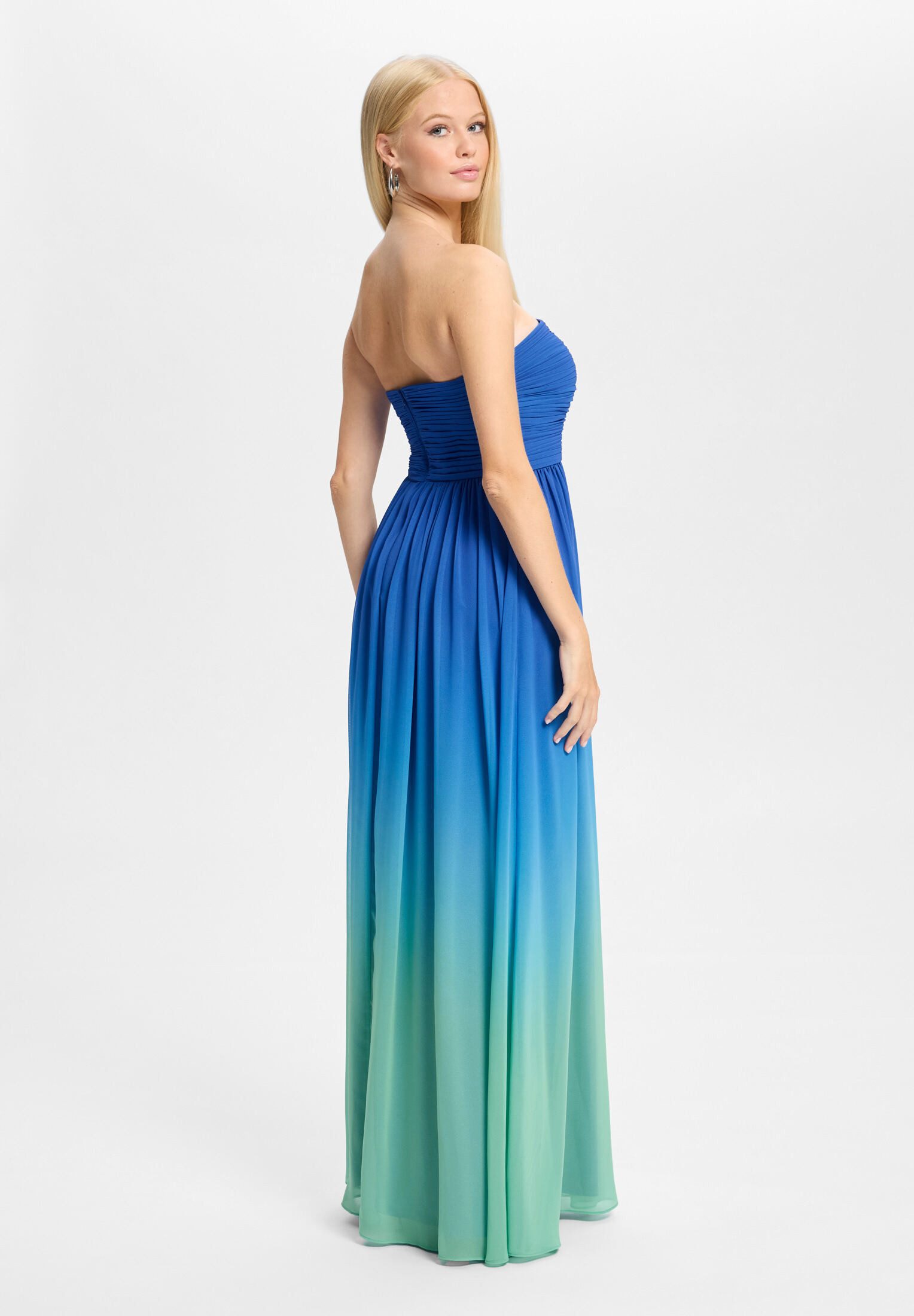 Hey Kyla Abendkleid - Abendkleid mit Chiffonrock im Ombré-Look Oberteil in figurbetonter Passform