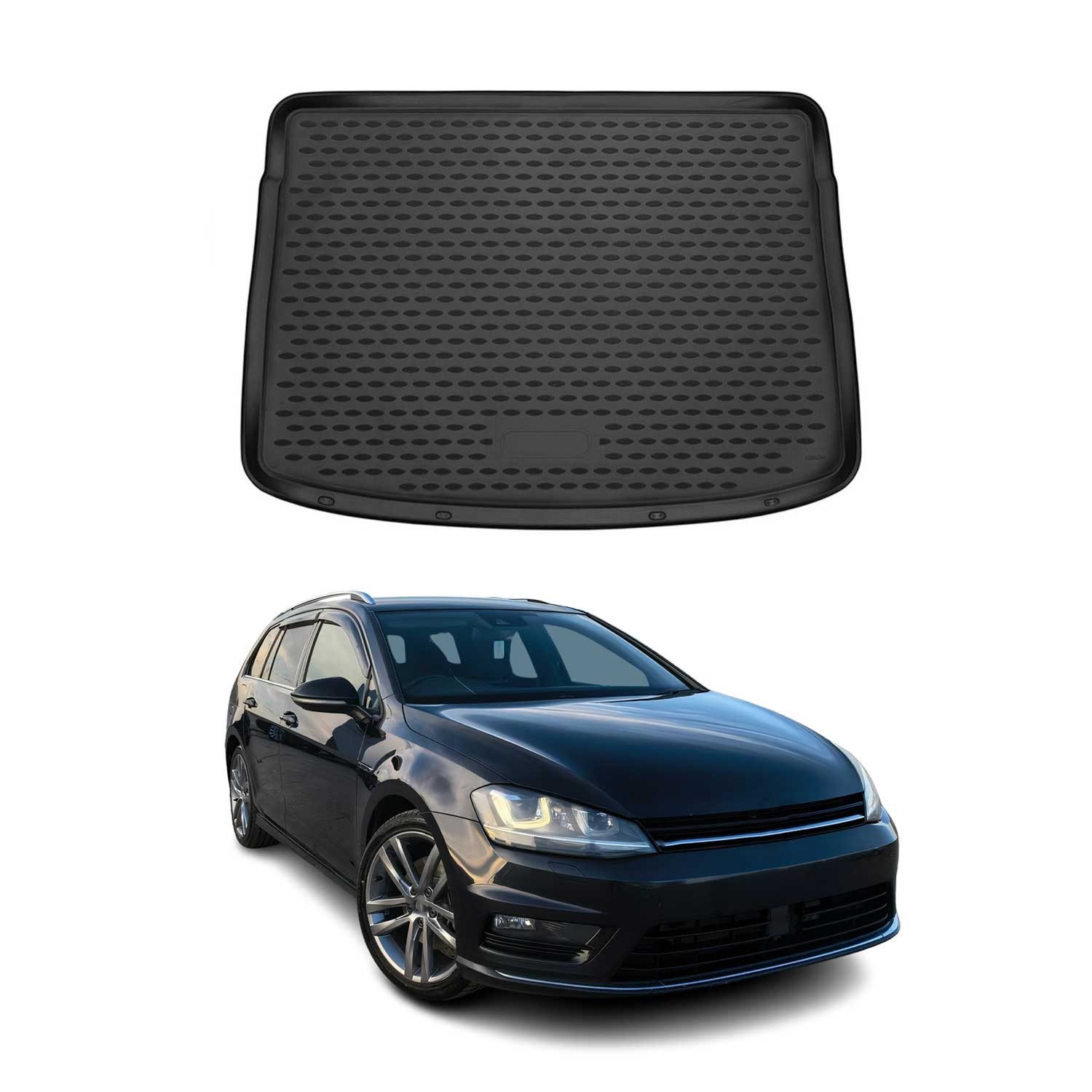 OMAC Kofferraummatte Kofferraumwanne für VW Golf mk7 Variant 2013-2020 Gummi TPE (1 St), für Volkswagen Golf mk7 Variant 2013-2020 Volkswagen Golf mk7 Variant 2013-2020, Einfache Installation,Antirutsch,Leicht zu reinigen,Leichtgewicht