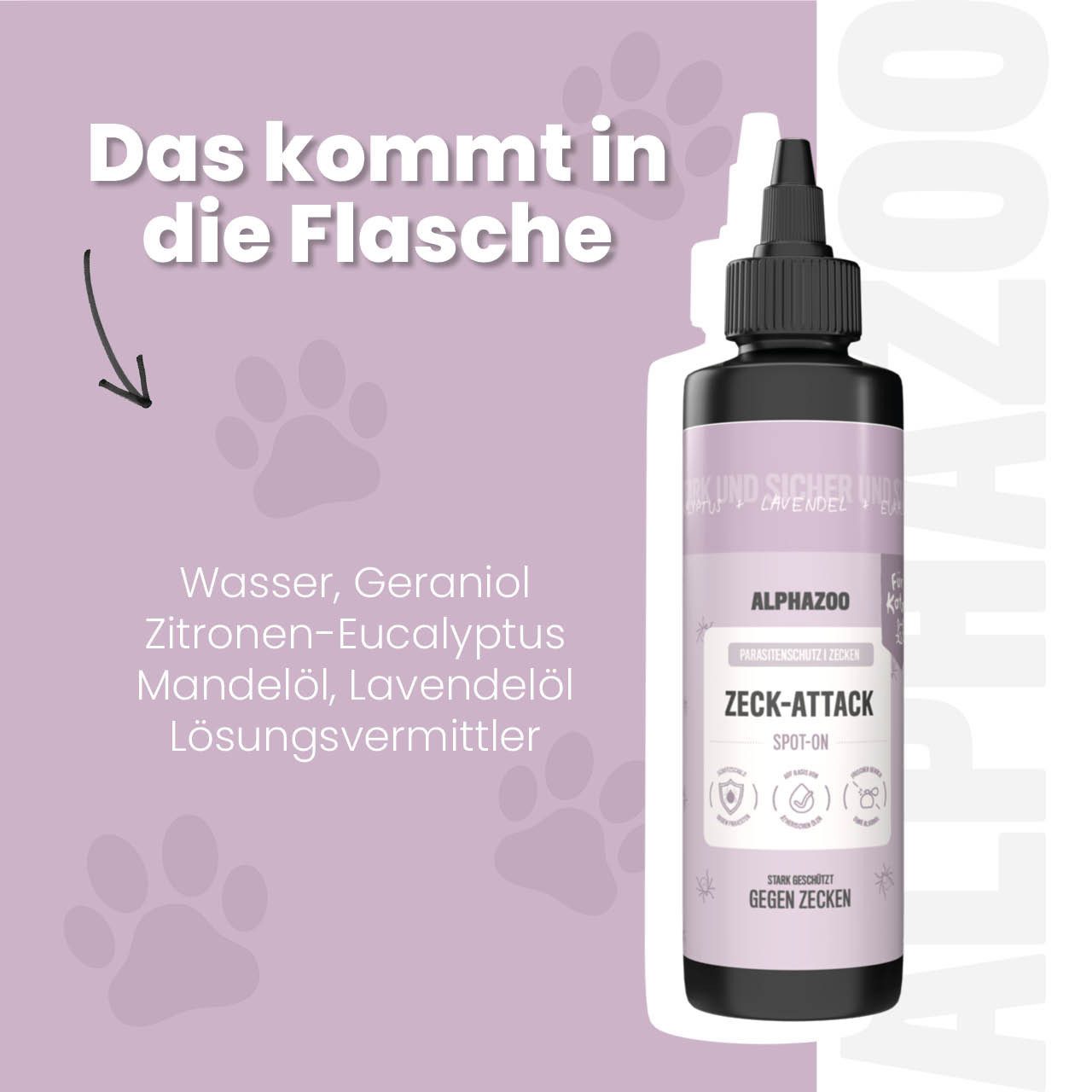 ALPHAZOO Zeckenschutzmittel ZeckAttack Spot-On für Katzen 100 ml, 100 ml