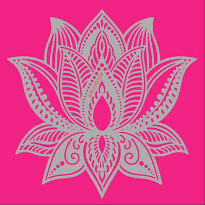 Pronty Crafts Malschablone Schablone Lotus Blume, 15x15 cm