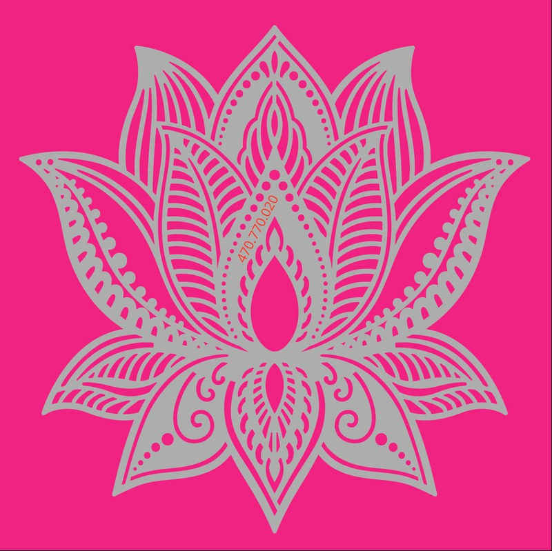 Pronty Crafts Malschablone Schablone Lotus Blume, 15x15 cm