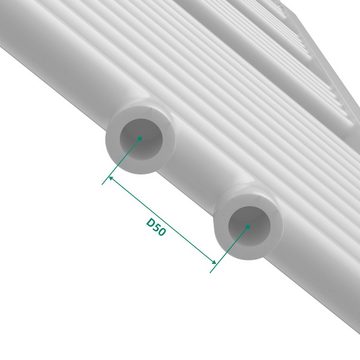 neu.haus Badheizkörper, »Voss« Handtuchheizkörper mit Stangen 140 x 40 cm Weiß