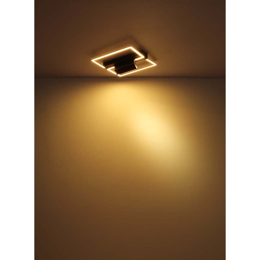Deckenleuchte, Schwarz LED Wohnzimmerlampe beweglicher Deckenleuchte Strahler LED Globo Memoryfunktion