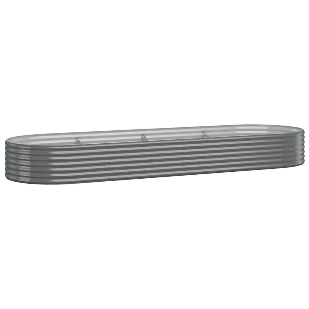 vidaXL Hochbeet Hochbeet Verzinkter Stahl 322x100x36 cm Grau (1 St)