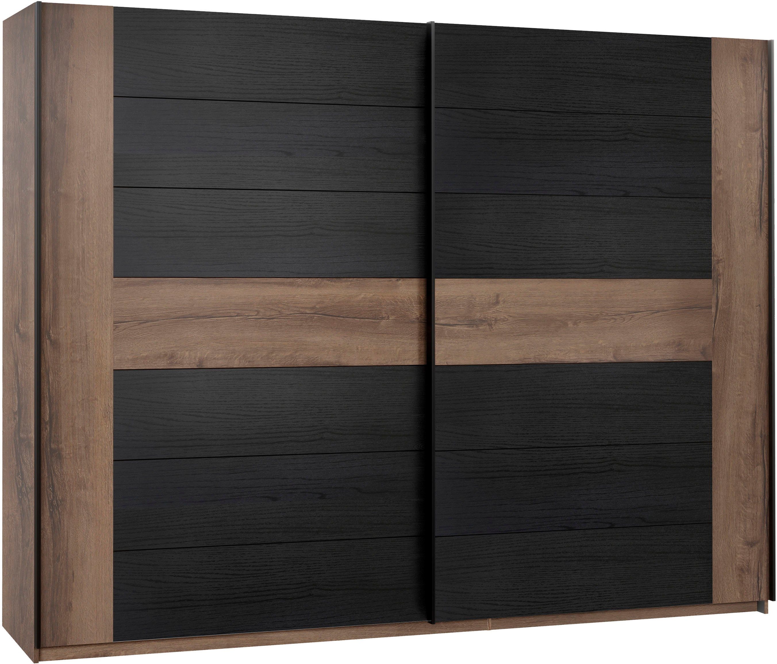 FORTE Schwebetürenschrank Bellevue, viel Stauraum mit schwarzen Metallgriffleisten, ca. 270x210cm – Bild 2 von 5