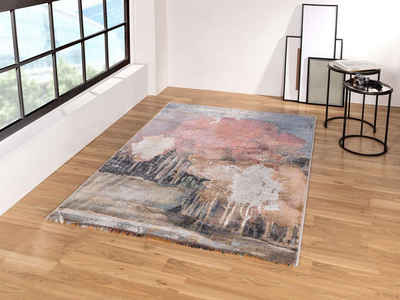Teppich Vintageteppich Argo 63801 Forest, TaraCarpet, rechteckig, Höhe: 14 mm, Kurzflor Vintage Forest Wohnzimmer Esszimmer Schlafzimmer 133x195 cm