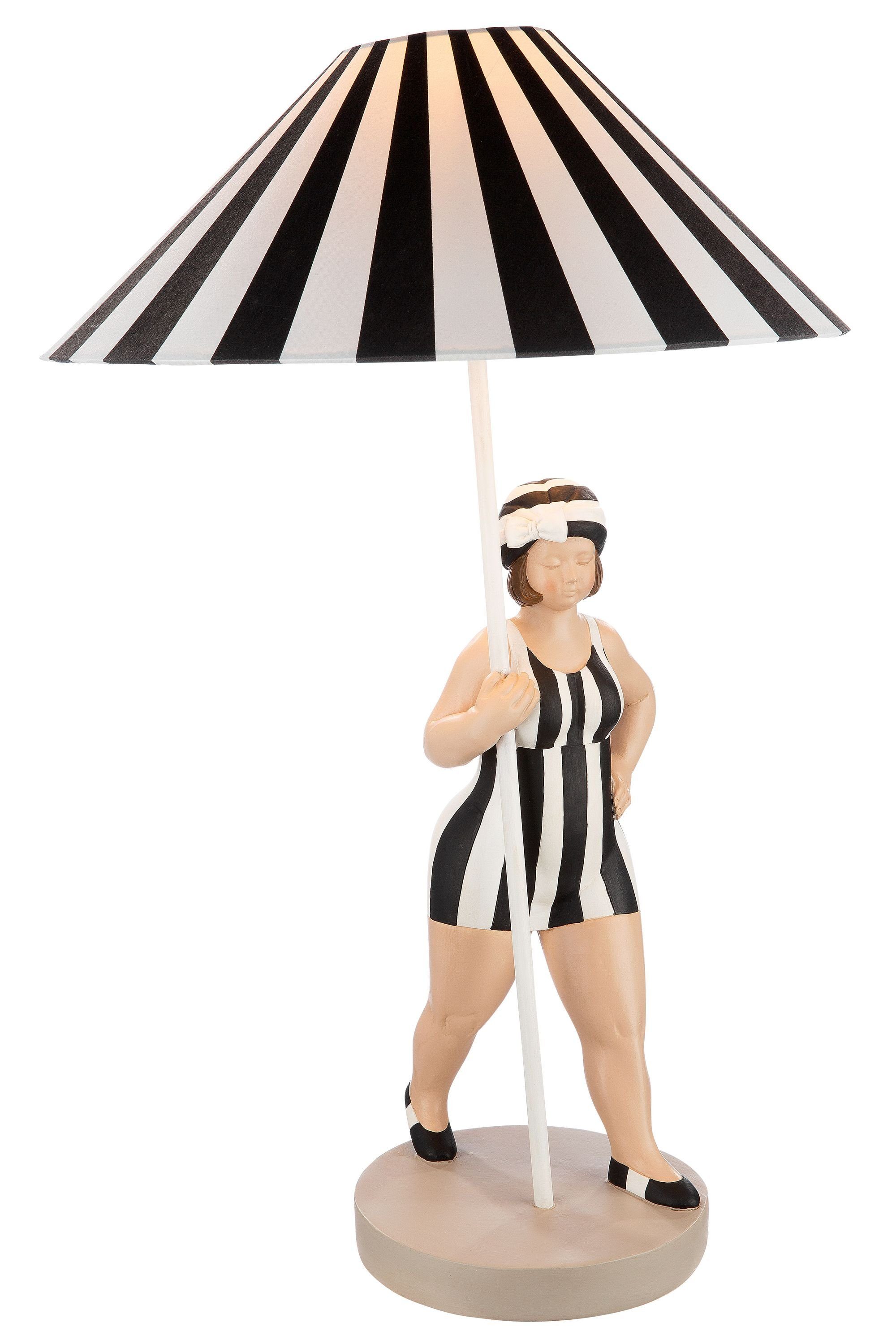 Tischleuchte GILDE Lampe Becky - schwarz - H. 60cm x D. 38,5cm