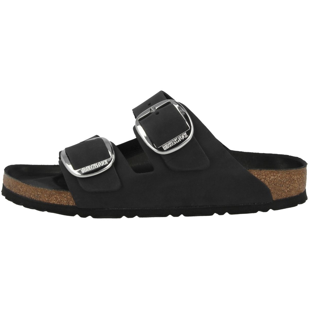 Birkenstock Arizona Big Buckle Schmal Geöltes schwarz Nubukleder Sandale Damen