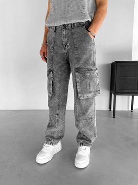 Abluka Bequeme Jeans WASHED CARGO JEANS GRAY