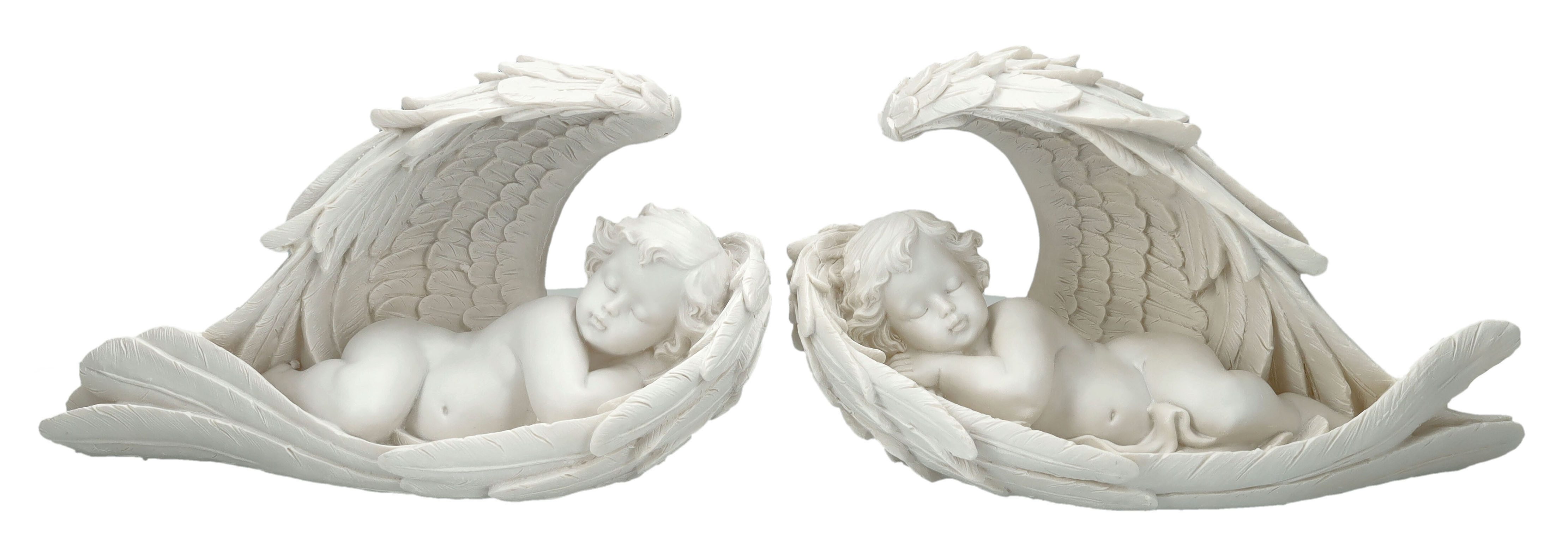 Figuren Shop GmbH Dekofigur Engel Putten Duo – Schlafende Cherubim Figur 16 cm x 30 cm Dekofigur