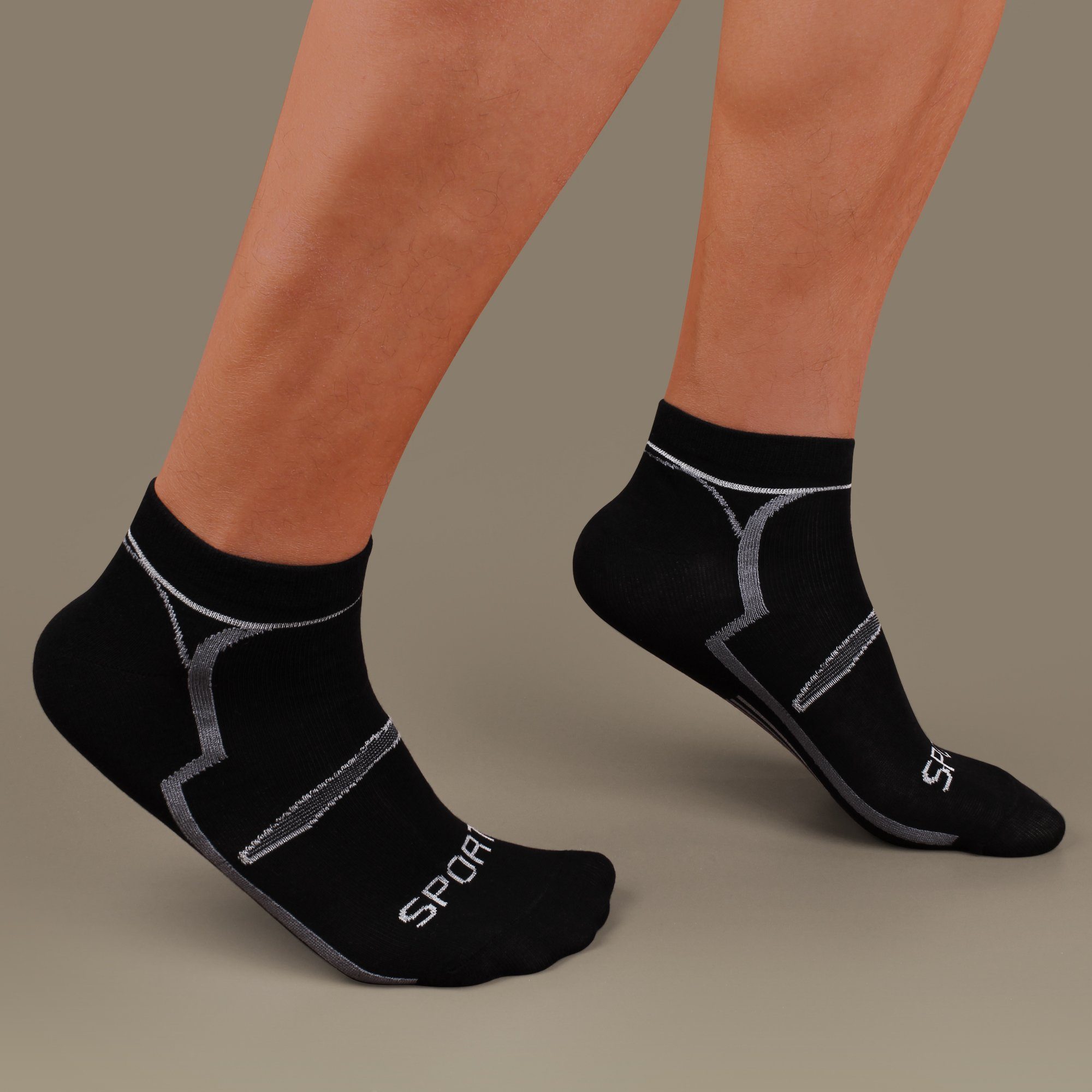 Sneaker Baumwolle 2303 Sportsocken aus (10er-Pack) 2302 L&K Socken Herren