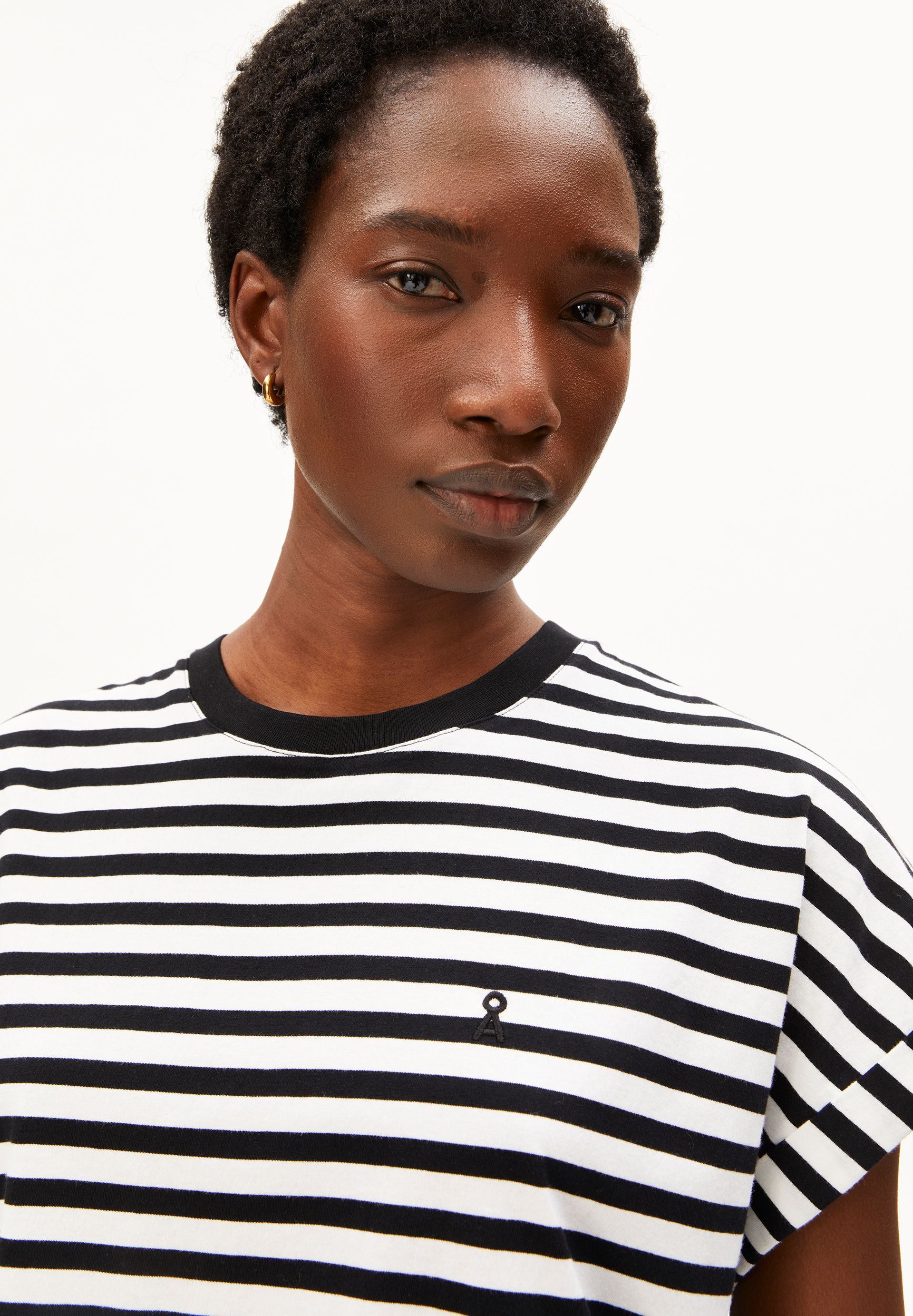 Armedangels T-Shirt IDAARA STRIPE Bio-Baumwoll Mix Loose Fit