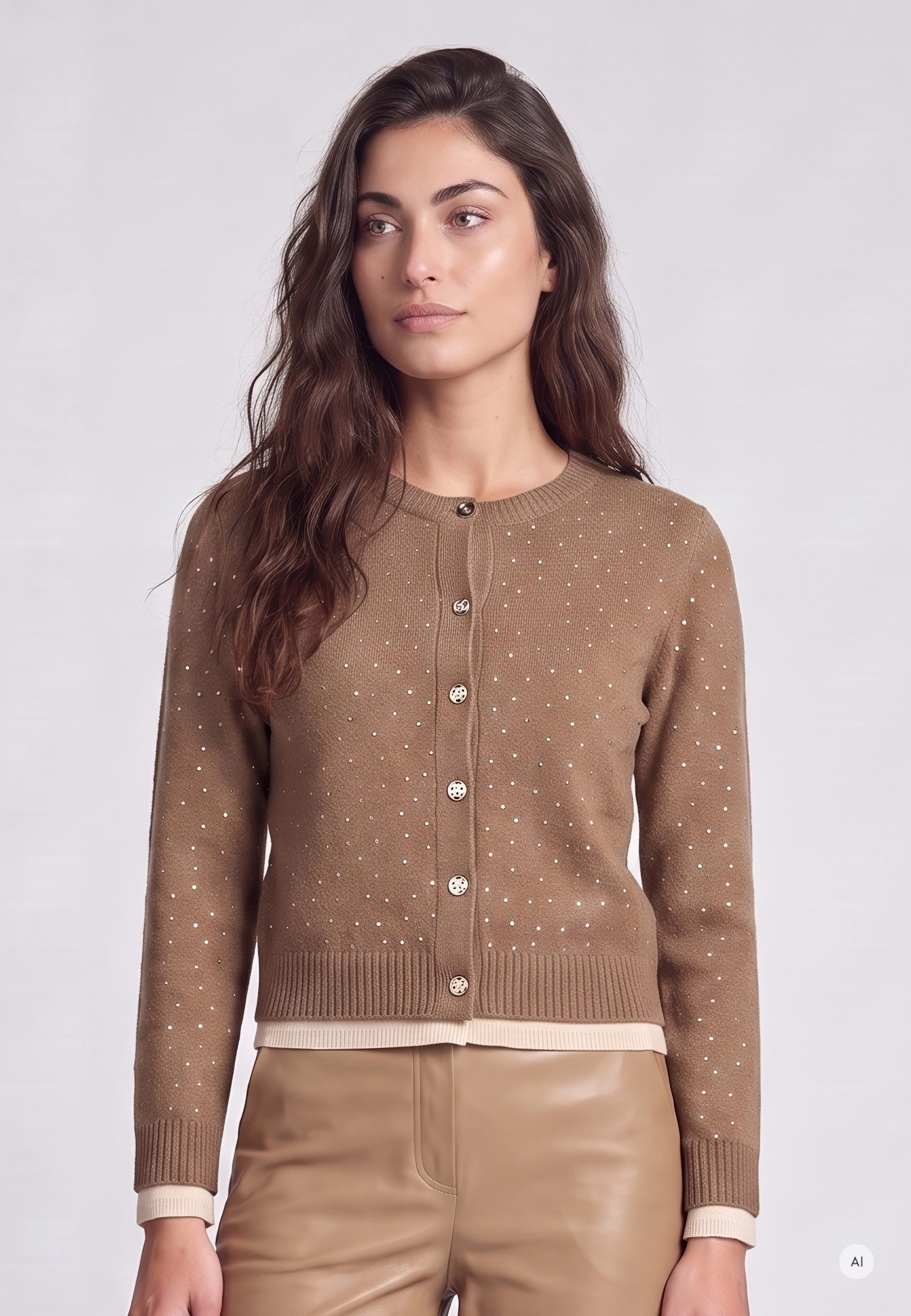 MARC AUREL Strickjacke mit Strass