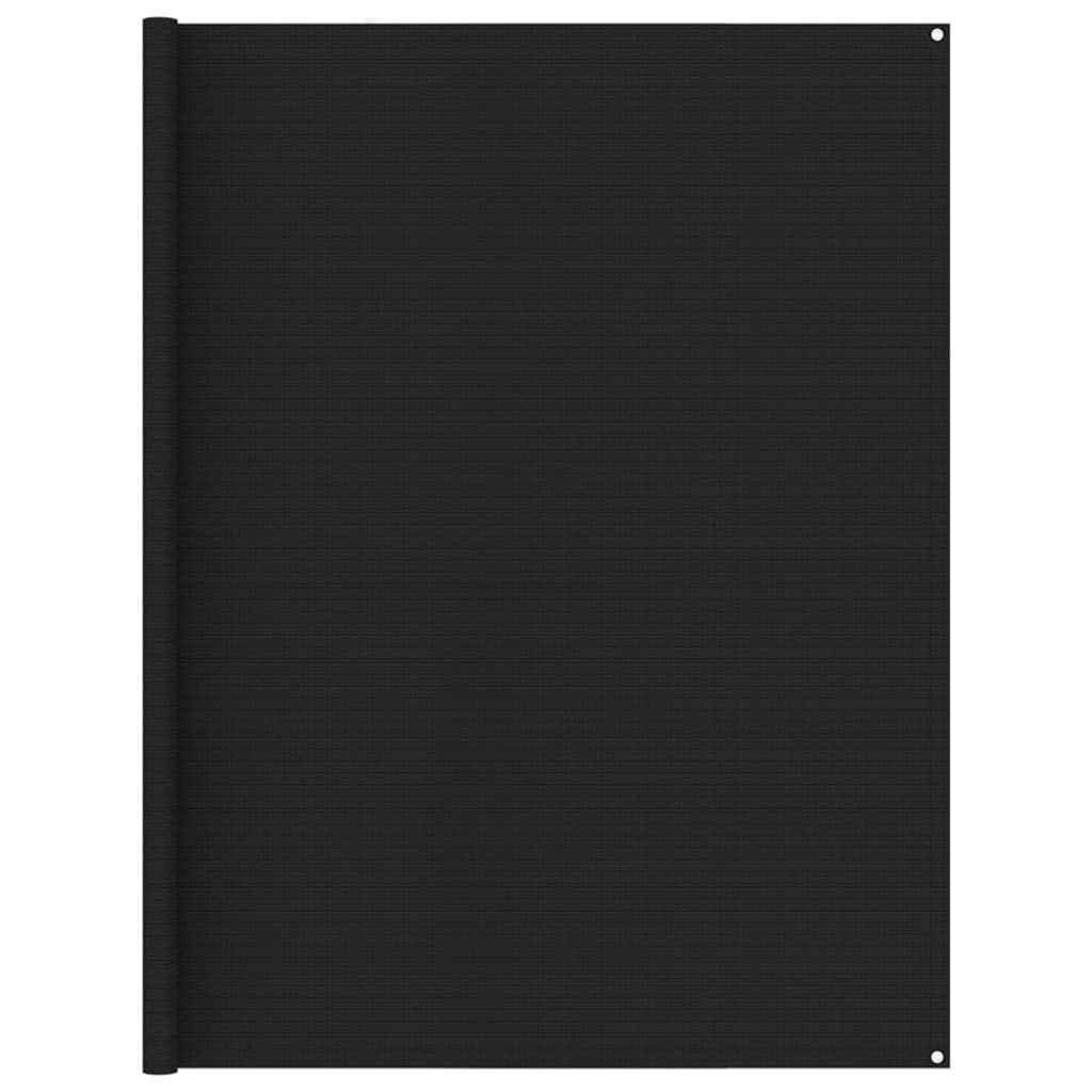 vidaXL Teppich Zeltteppich 250x450 cm Schwarz Wohnwagen Teppich Vorzelt Unterlage, Höhe: 450 mm