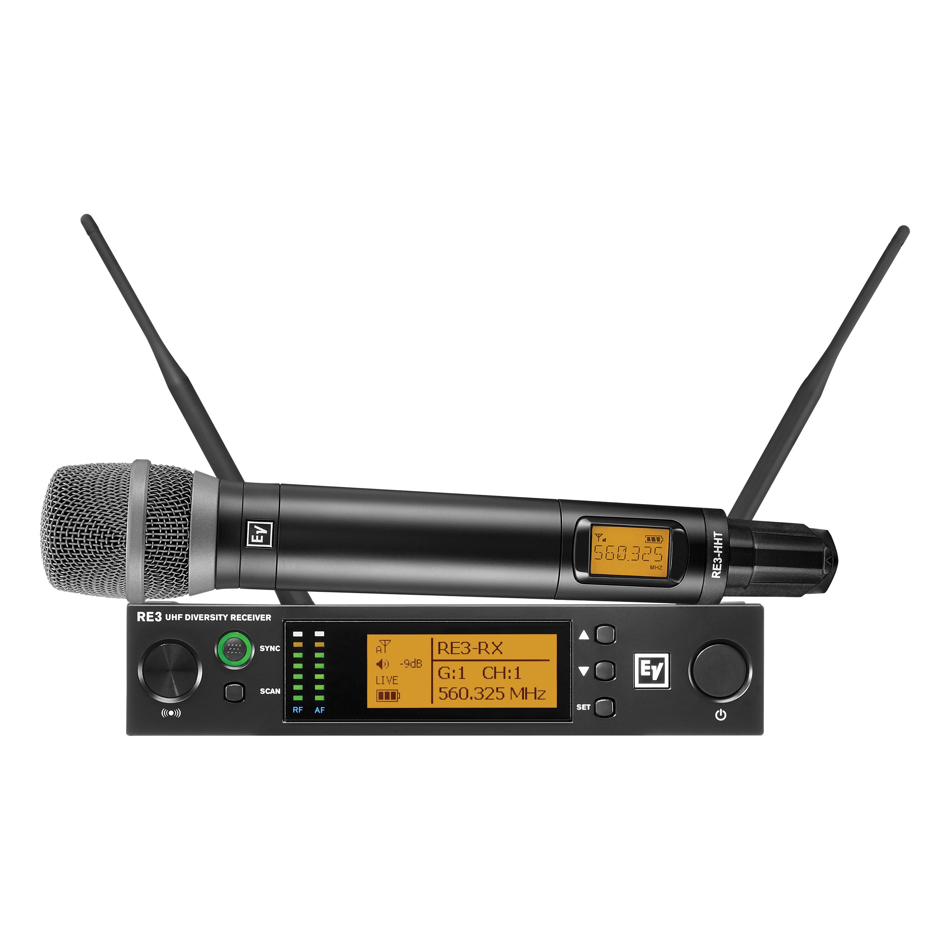 Electro Voice Mikrofon, RE3-RE520-8M 823-865MHz - Drahtlose Sendeanlage mit Handsender