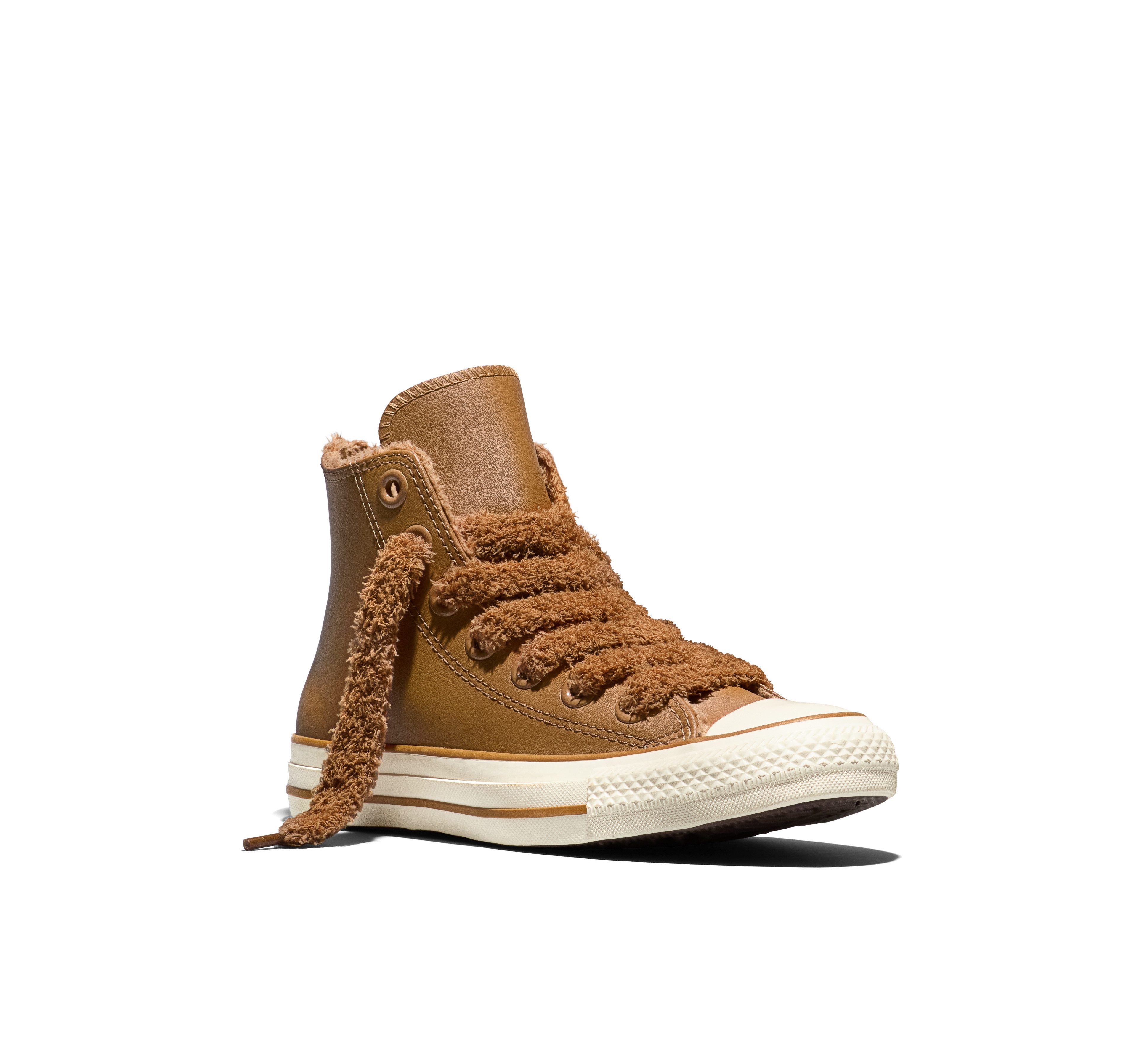 Converse Chuck Taylor All Star Sneaker (für Jugendliche) wetterfestes Leder, gefüttert, Teddylaces
