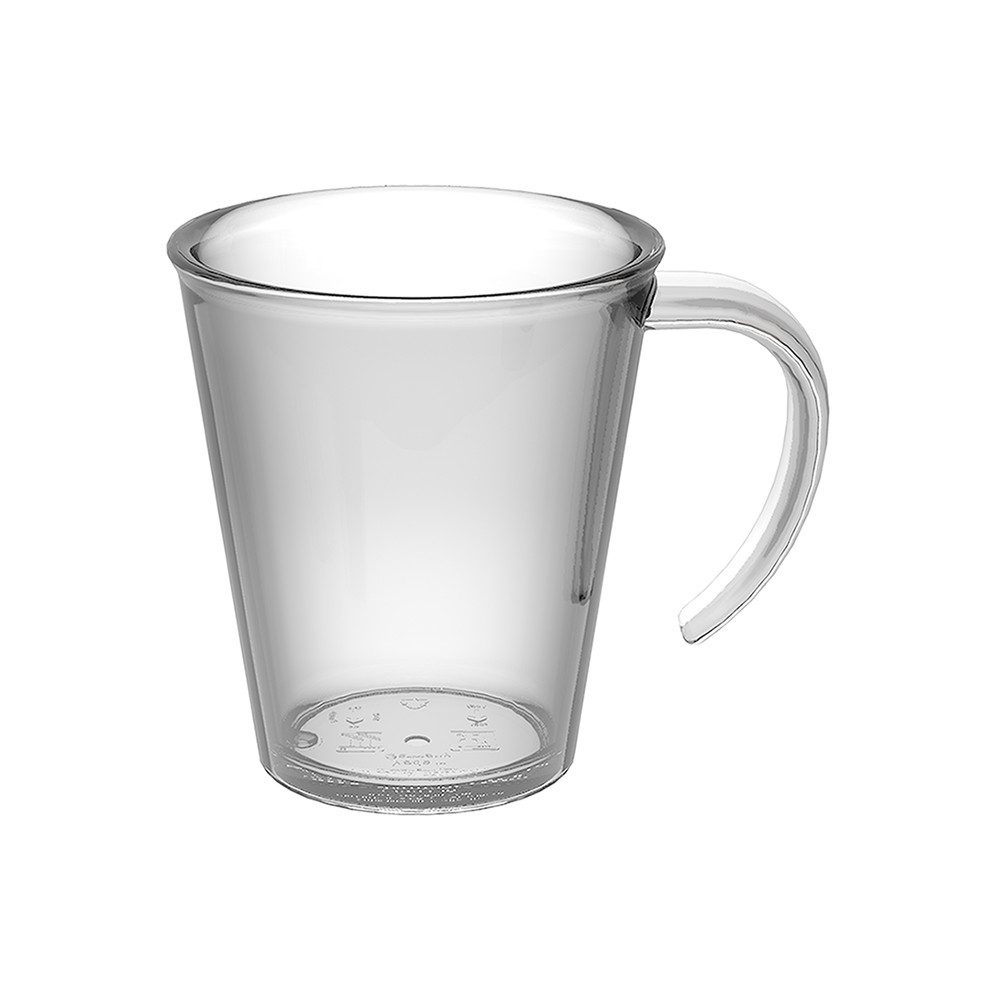 Ornamin Tasse Kaffeepott, Kaffeebecher, Campingbecher, Kaffetasse aus Kunststoff, 1-tlg., BPA-frei, bruchstabil, 100% Made in Germany