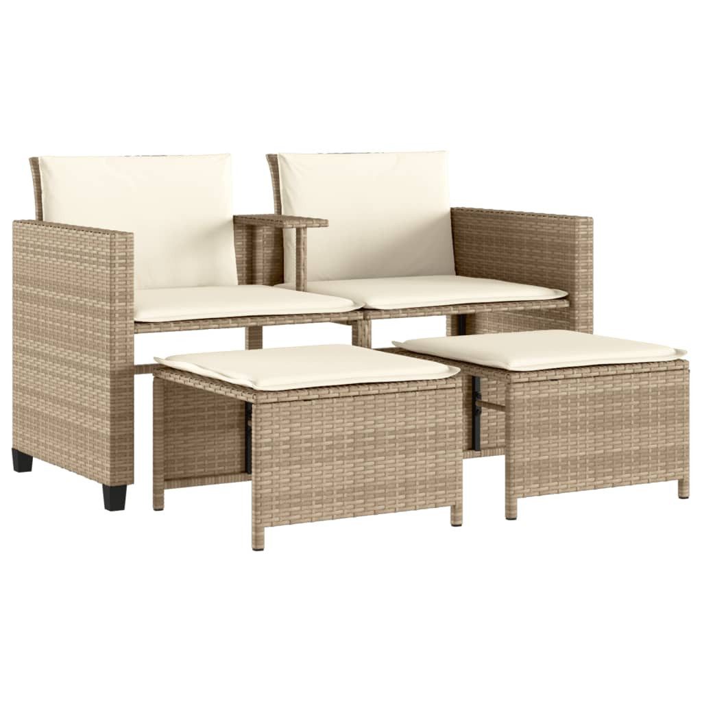 vidaXL Gartenlounge-Set Gartensofa 2-Sitzer mit Tisch günstig online kaufen