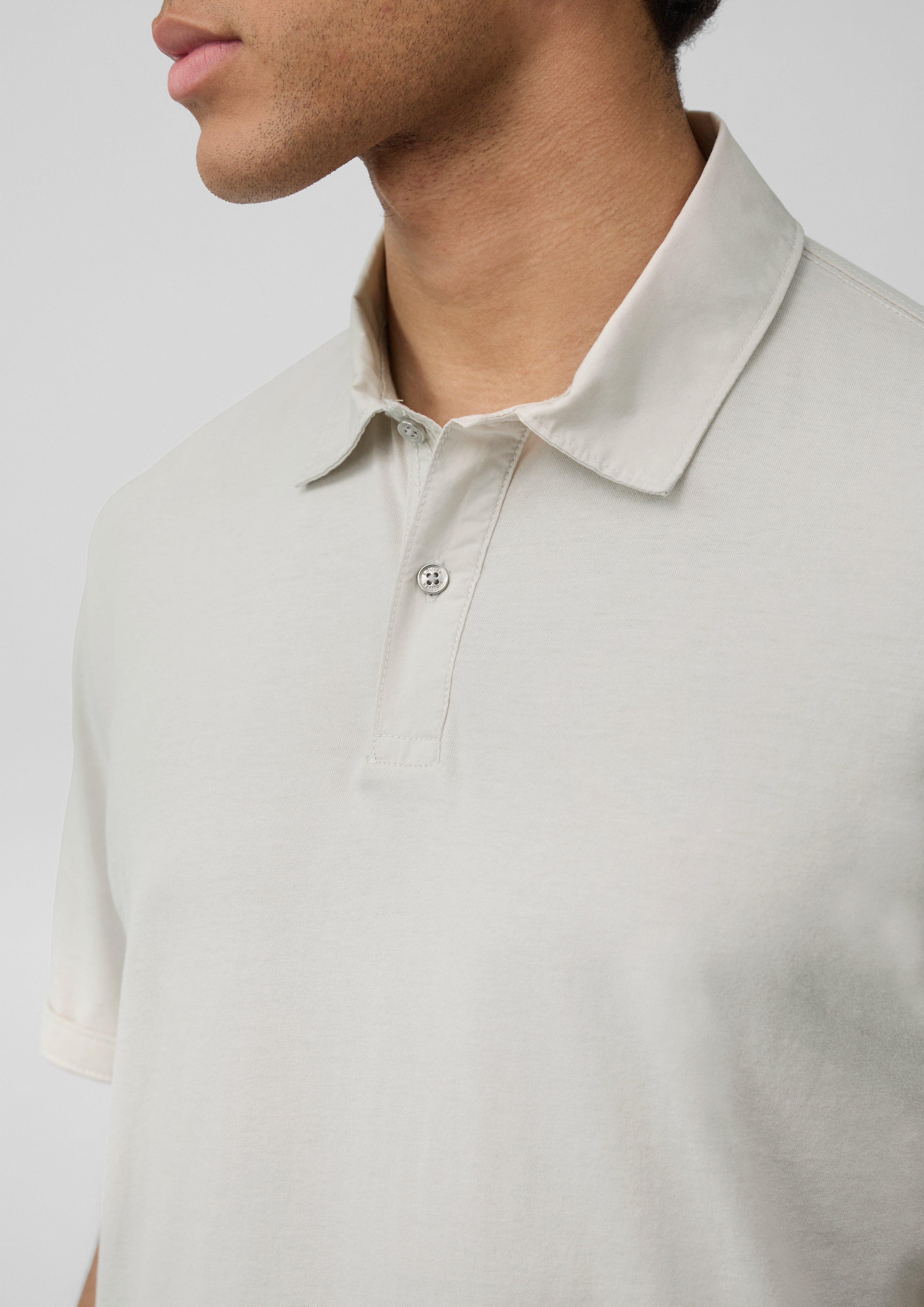 s.Oliver Kurzarmshirt Jersey-Poloshirt mit Ärmel-Detail Label-Patch günstig online kaufen