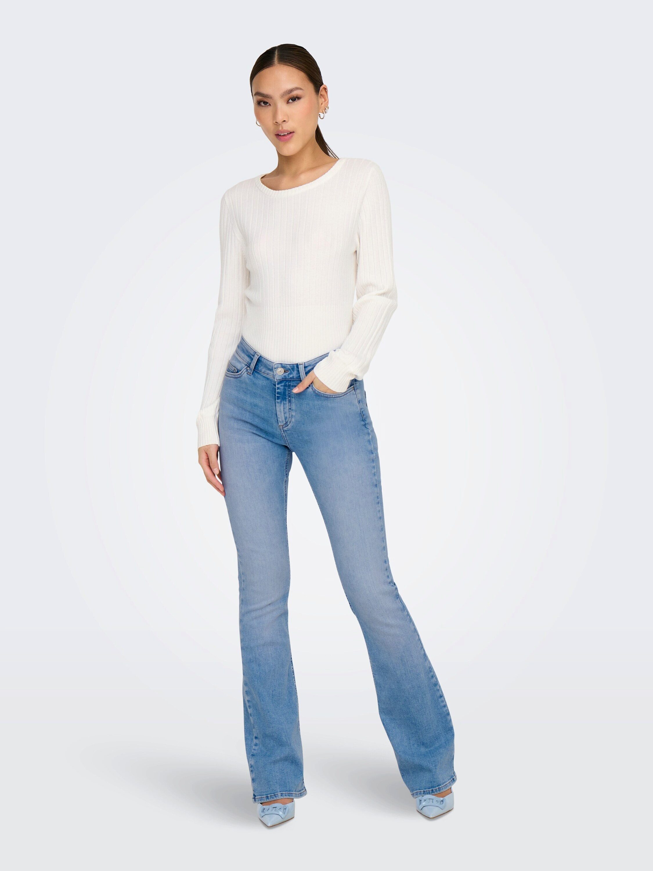 ONLY Bootcut-Jeans Blush (1-tlg) Plain/ohne Details – Bild 3 von 5
