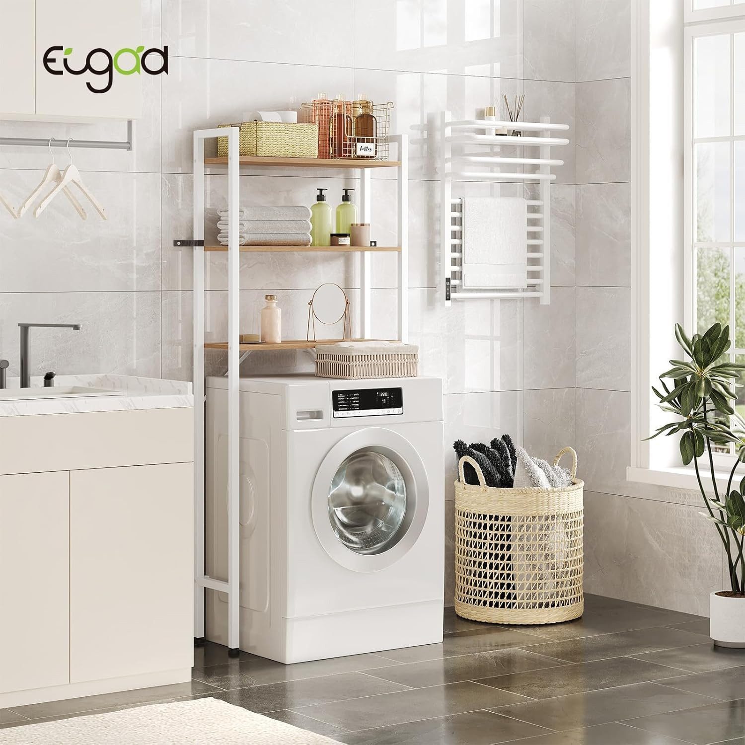 EUGAD Badregal, 1-tlg., mit 3 Ablagen, stehendes Regal über Toilette günstig online kaufen