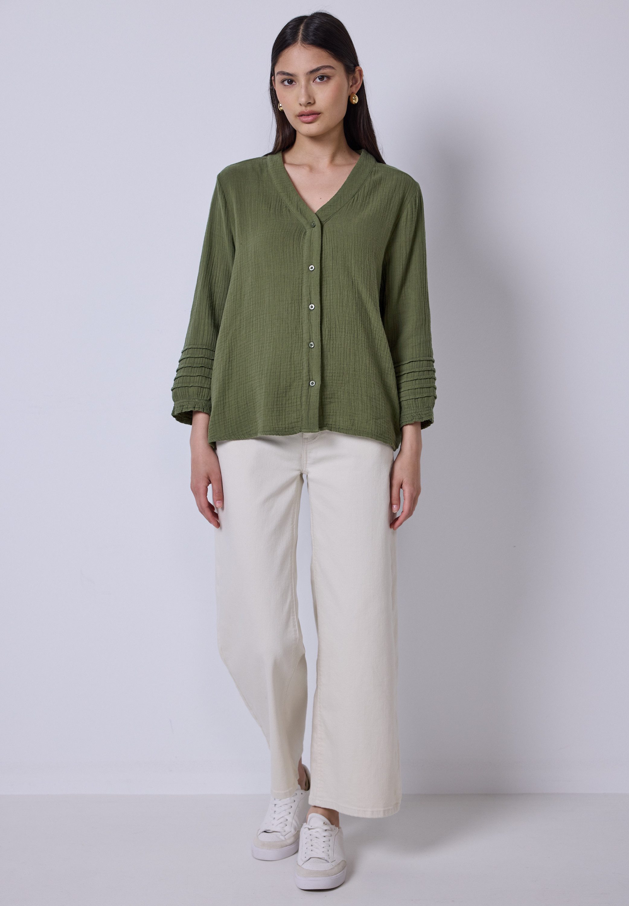 STREET ONE STUDIO Shirtbluse mit 3/4 Ärmeln