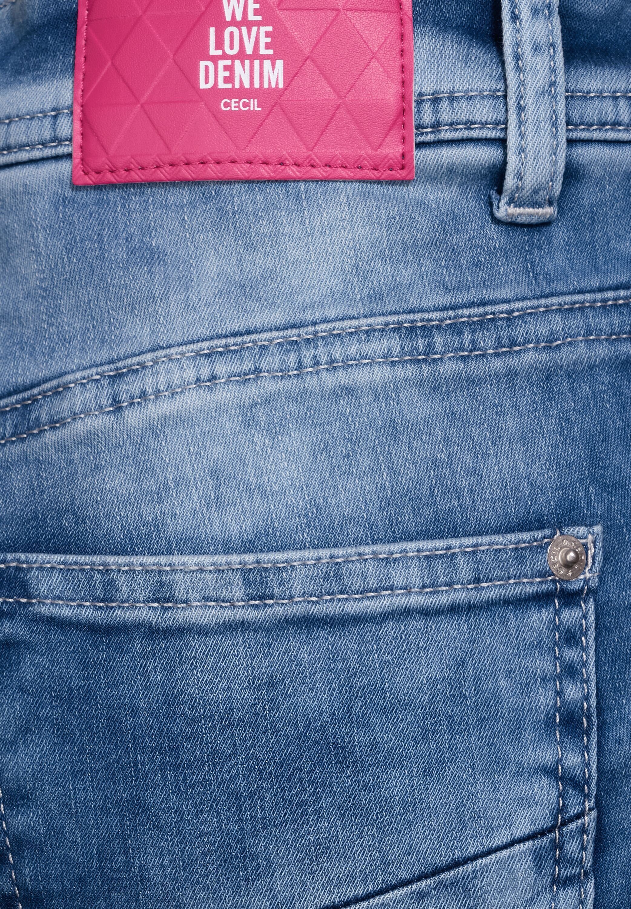 Damen Jeans Cecil Slim-fit-Jeans CECIL Slim Fit Jeans 5-Pocket-Style