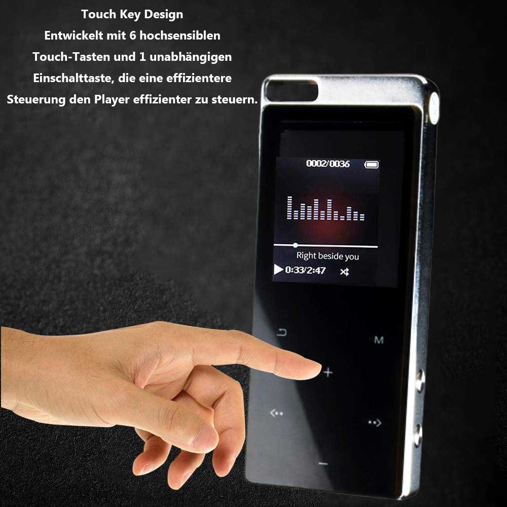 schwarz mit MP3-Player TFT 16 (Bluetooth) MP3-Player Zoll 1,8 GelldG GB