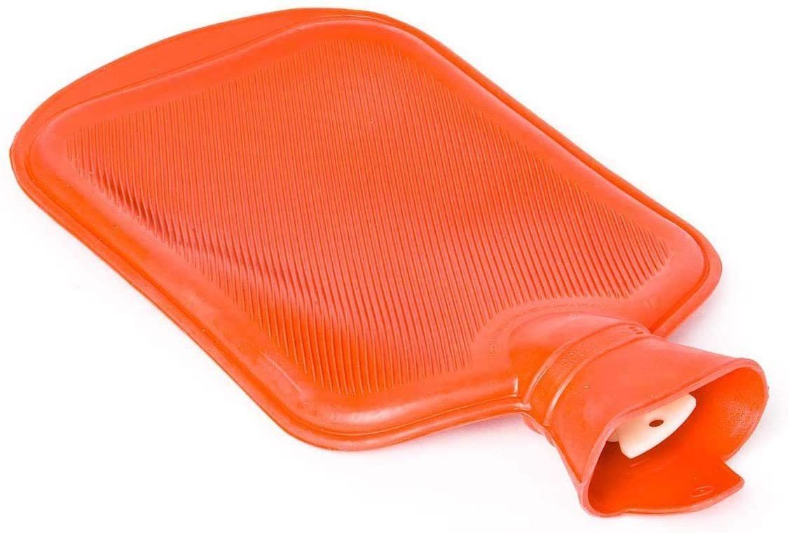 Goods+Gadgets Wärmflasche Wärmflasche 2L – Bettflasche aus Naturkautschuk mit Abnehmbar Bezug, (2 Liter Bettflasche, aus Naturkautschuk), ohne Bezug