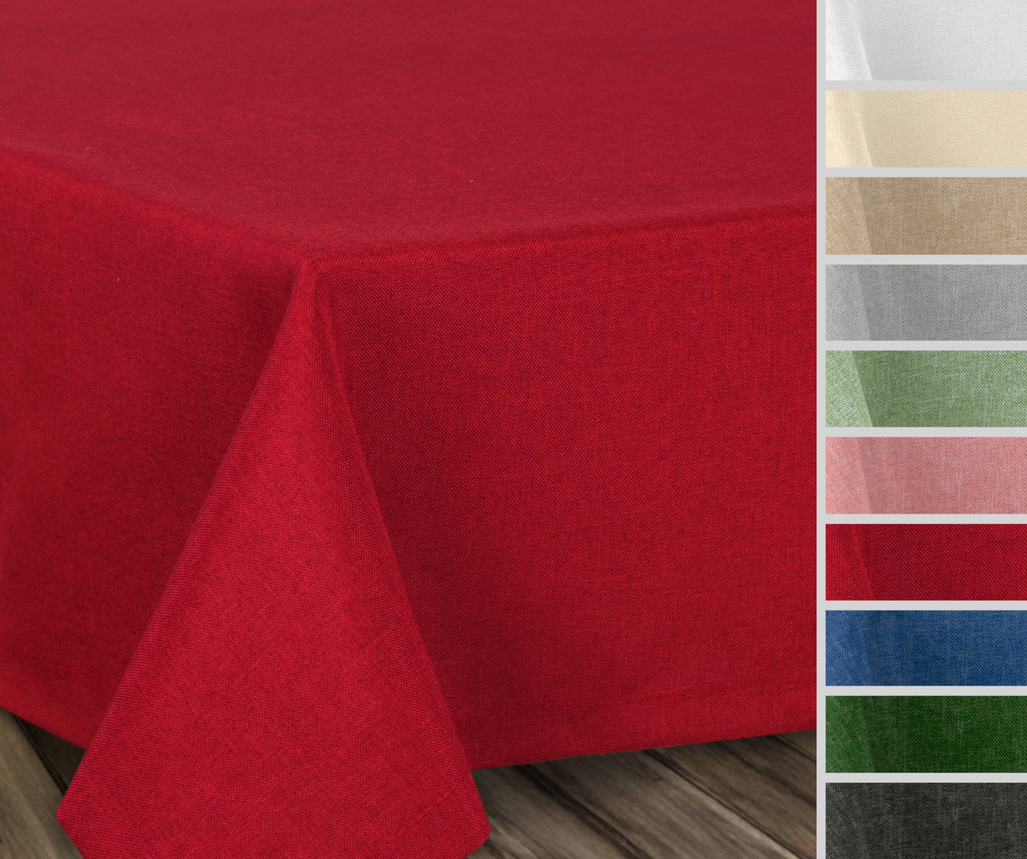 Beautex Tischdecke Fleckenabweisende bügelfreie Tischdecke mit Lotuseffekt, Leinenoptik (1-tlg)